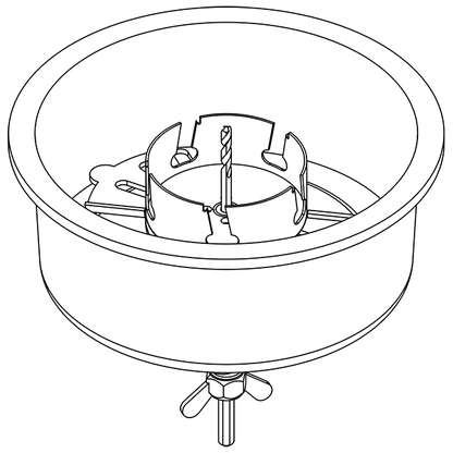 Elco EL4500 4" Trimless Adjustable Hole Saw for Trimless Spackle Frames