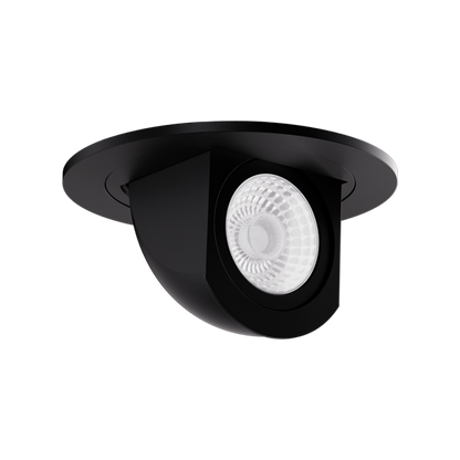 Elco Lighting EL497CT5B2 4" Round LED Adjustable Pull-Down Insert w/5-CCT Switch, 12W, 950lm, 36° Beam, CRI 93+, 120V, Damp Rated - Black Finish