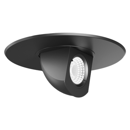 Elco Lighting EL697CT5B2 6" Round LED Adjustable Pull-Down Insert w/5-CCT Switch, 11W, 950lm, Triac/ELV Dimmable, CRI 90+, 120V, Damp Rated - Black Finish