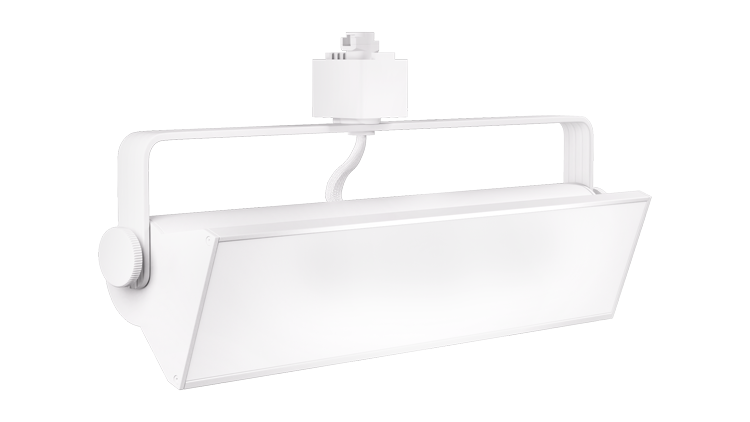 Luminaria de riel para lavado de pared LED Pipe™ de 14 W-58 W y 120 V Elco con interruptor de 3 CCT