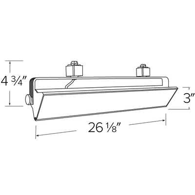 Elco 14W-58W 120V LED Pipe Wall Wash Track Fixture with 3-CCT Switch