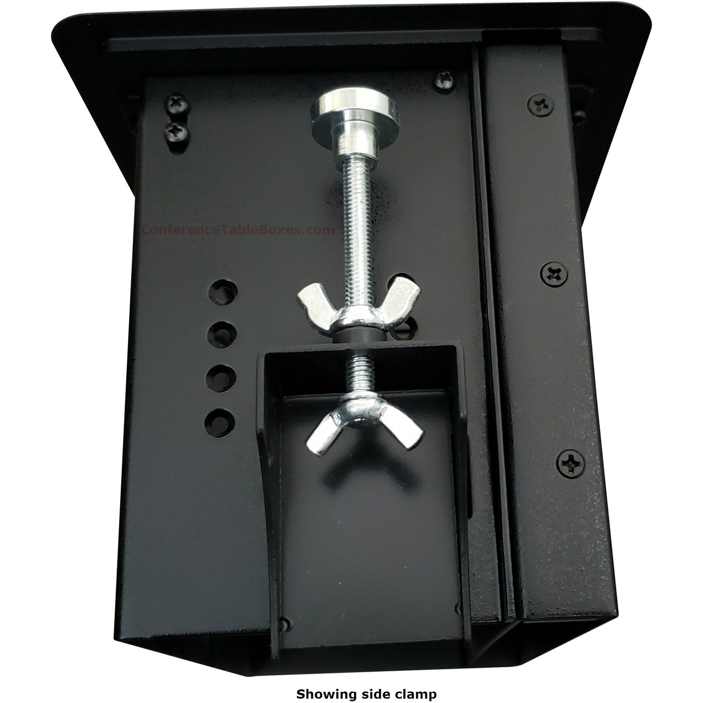 Lew Electric TBUS-6-B4 Conference Table Box 1 Power, 2 Charging USB, 3 Grommet Holes - Black