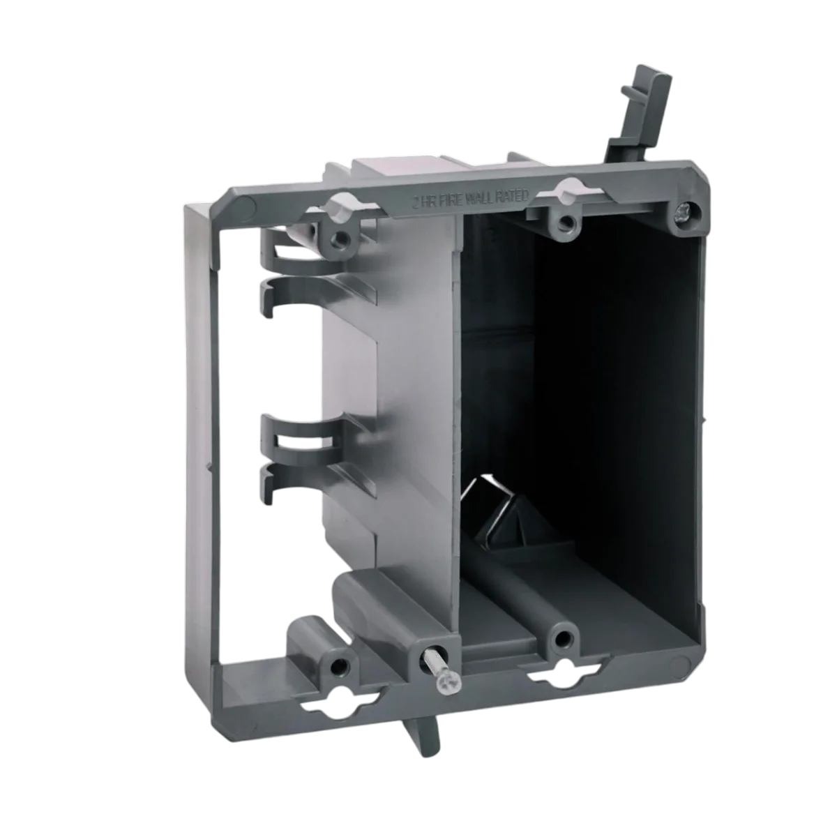 Non-Metallic 2-Gang Old Work Dual-Voltage Box/Bracket, 18 Cubic