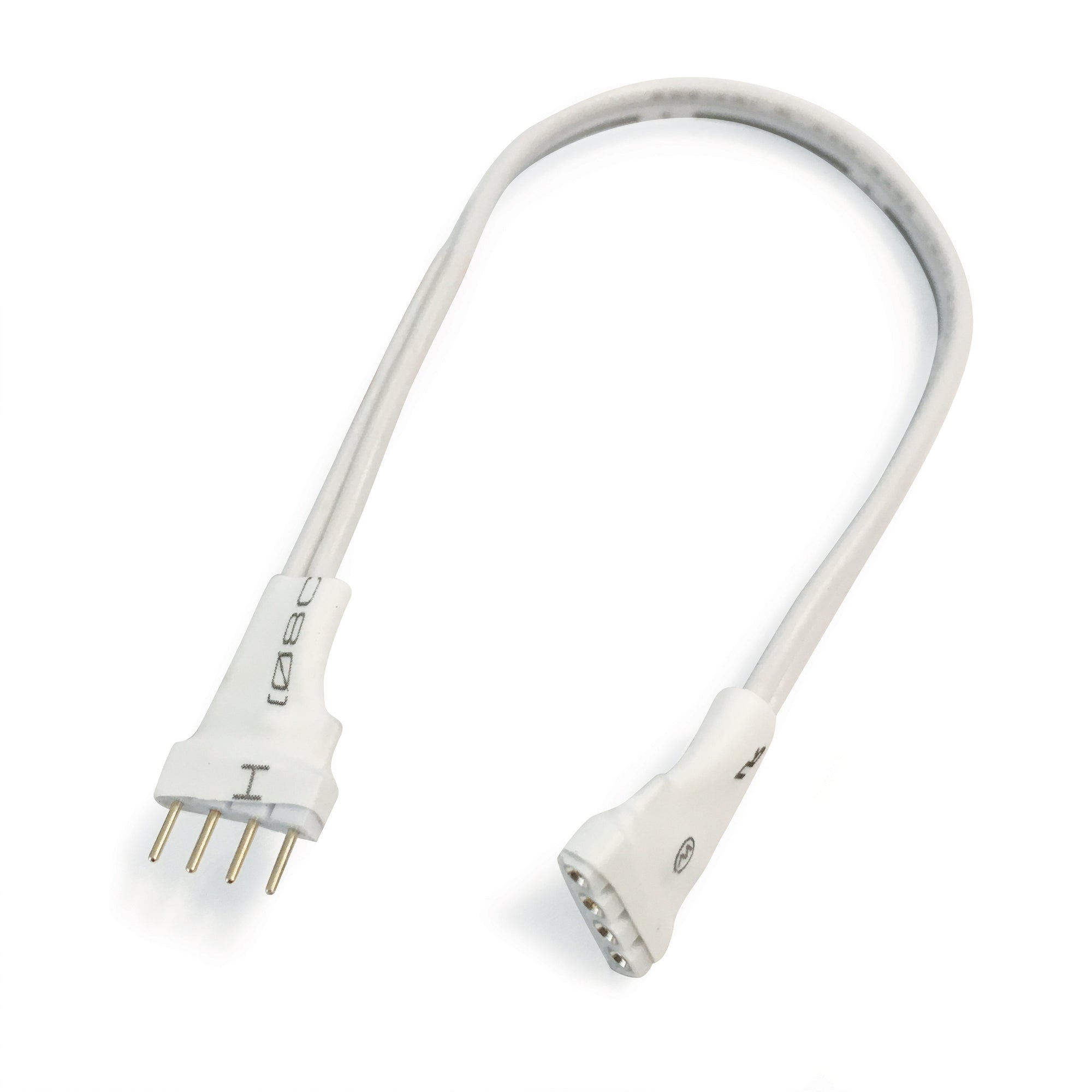 Nora Lighting NARGB-708W 8" Interconnection Cable For 12V or 24V RGB & CCT Tape Light - White