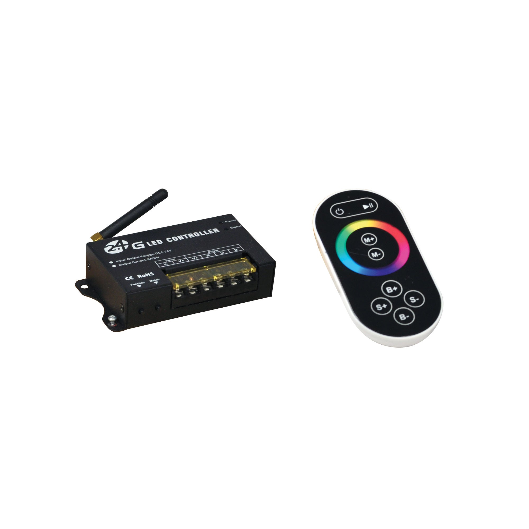 Nora Lighting NARGB-860/61 RGB 2.4 Full Color RF (Radio Frequency) Controller & Hand Held Remote - Black
