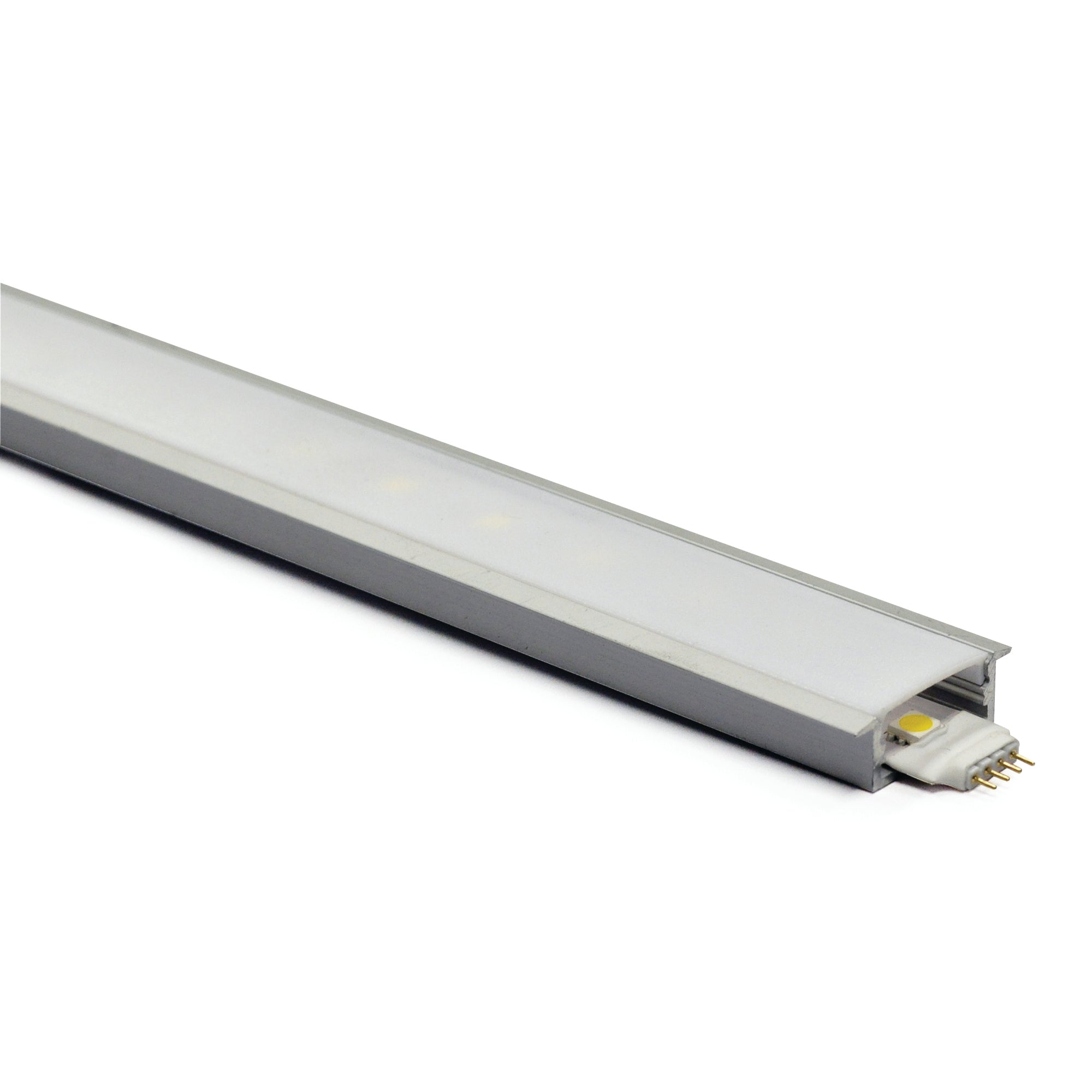 Nora Lighting NATL-C23A 4-ft Shallow Channel With Wings(Plastic Diffuser and End Caps Included) - Aluminum