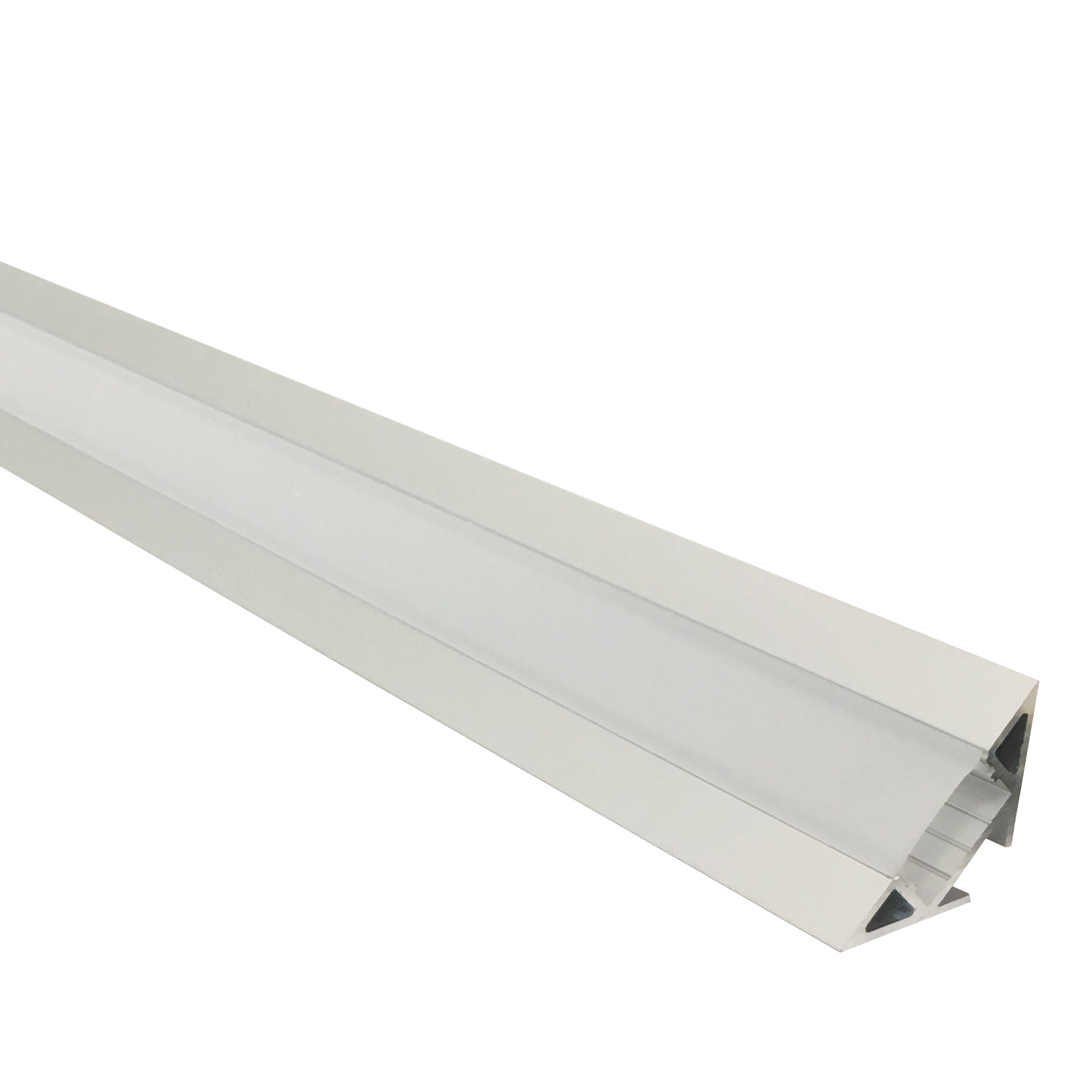 Nora Lighting NATL-C28A 4-ft Corner Channel(Plastic Diffuser and End Caps Included) - Aluminum