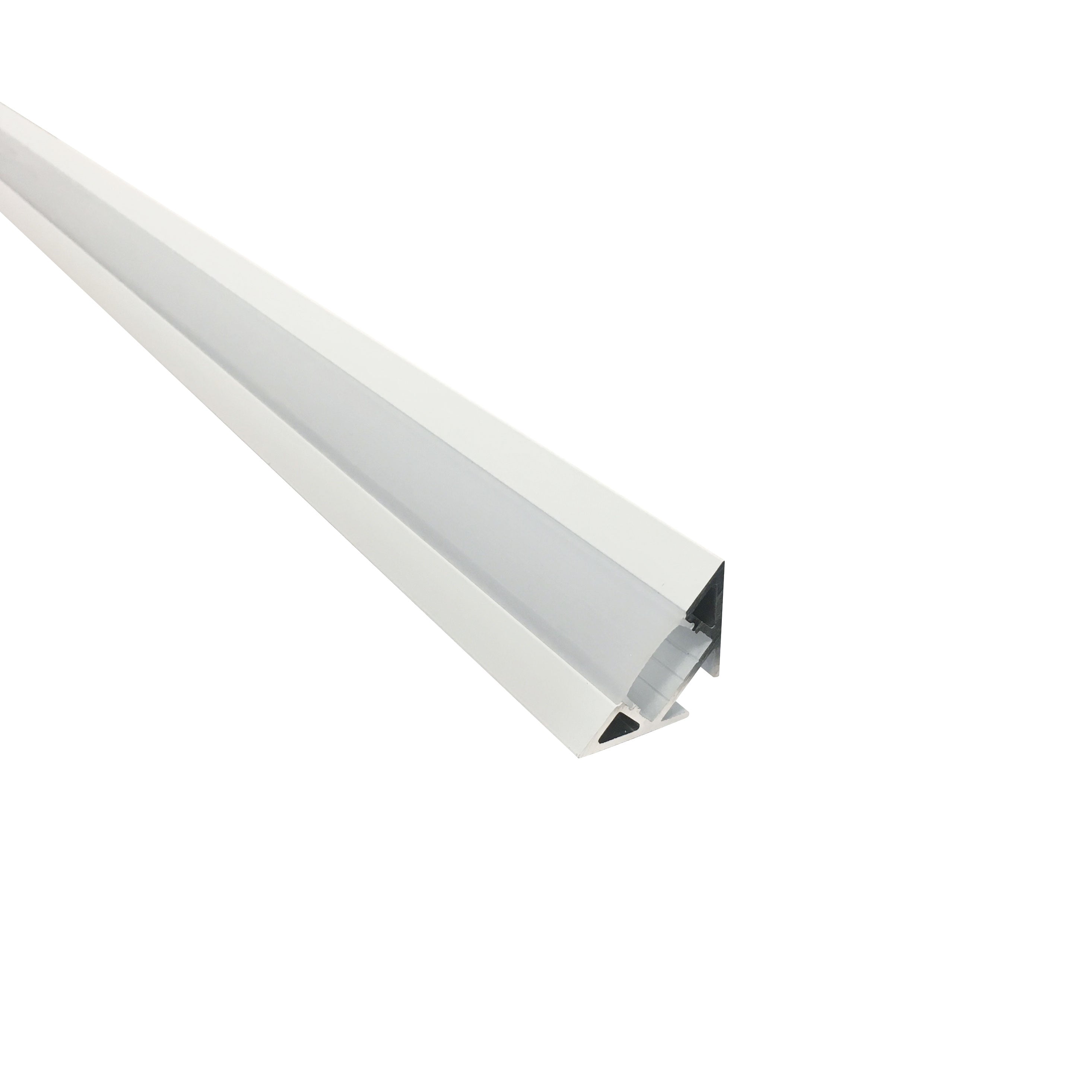 Nora Lighting NATL-C28W 4-ft Corner Channel (Plastic Diffuser and End Caps Included) - White