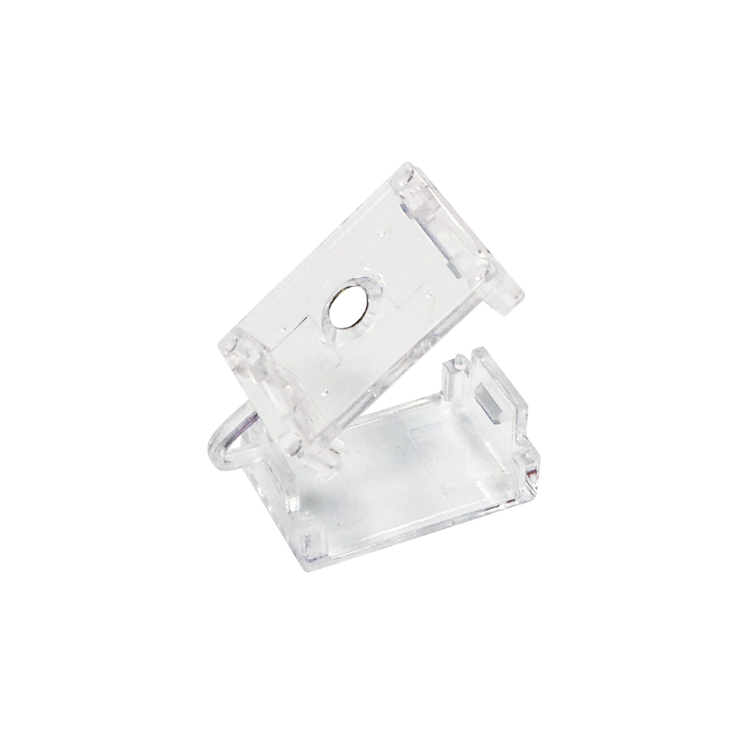 Nora Lighting NATL-IP6512 NUTP13 IP65 120V Tape Light Installation Bracket Kit, 2 Clear Mounting Clips & Screws - Clear
