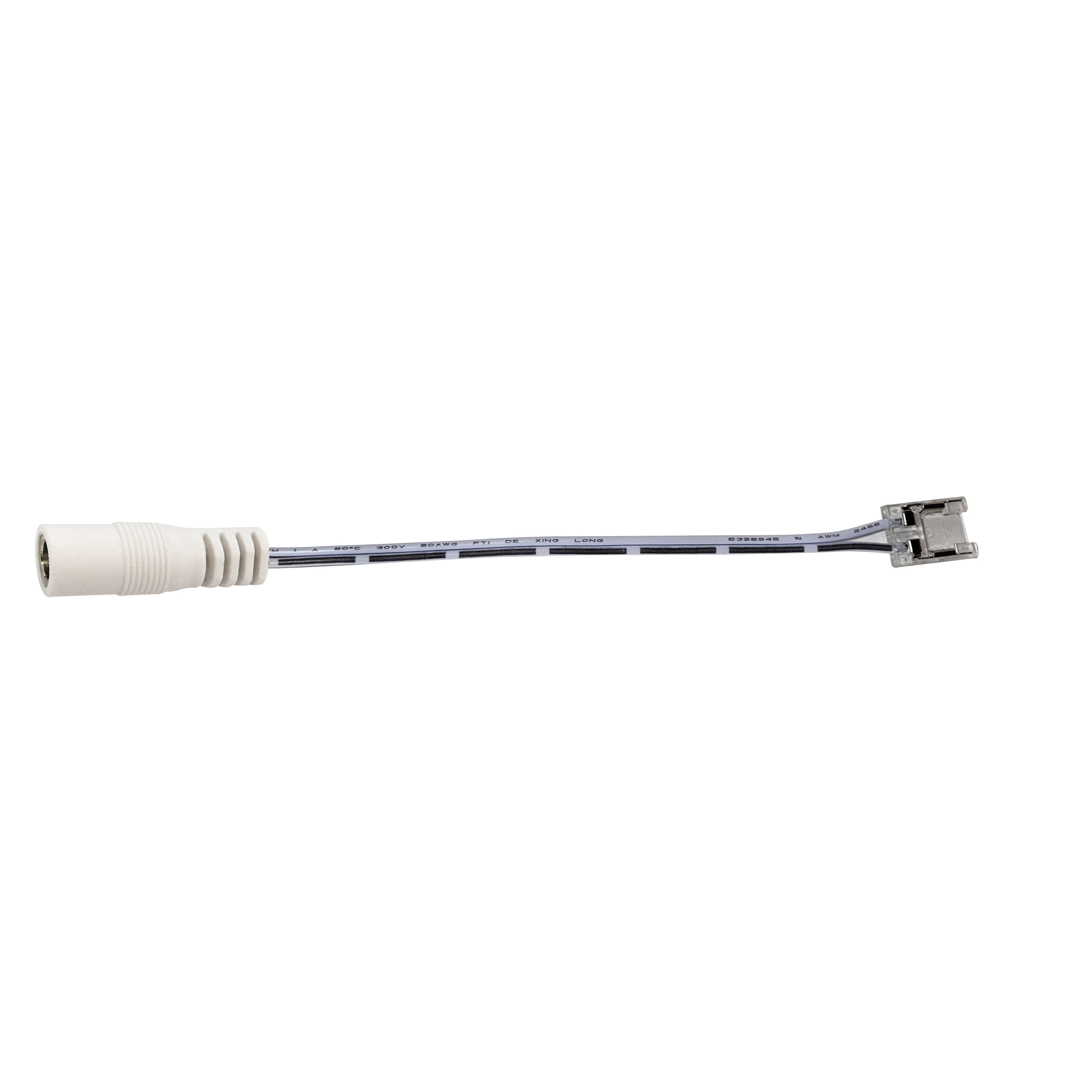 Nora Lighting NATLCB-708/BC 6" Power Cord With Power Line Connector For NUTP14 COB Tape Light - White