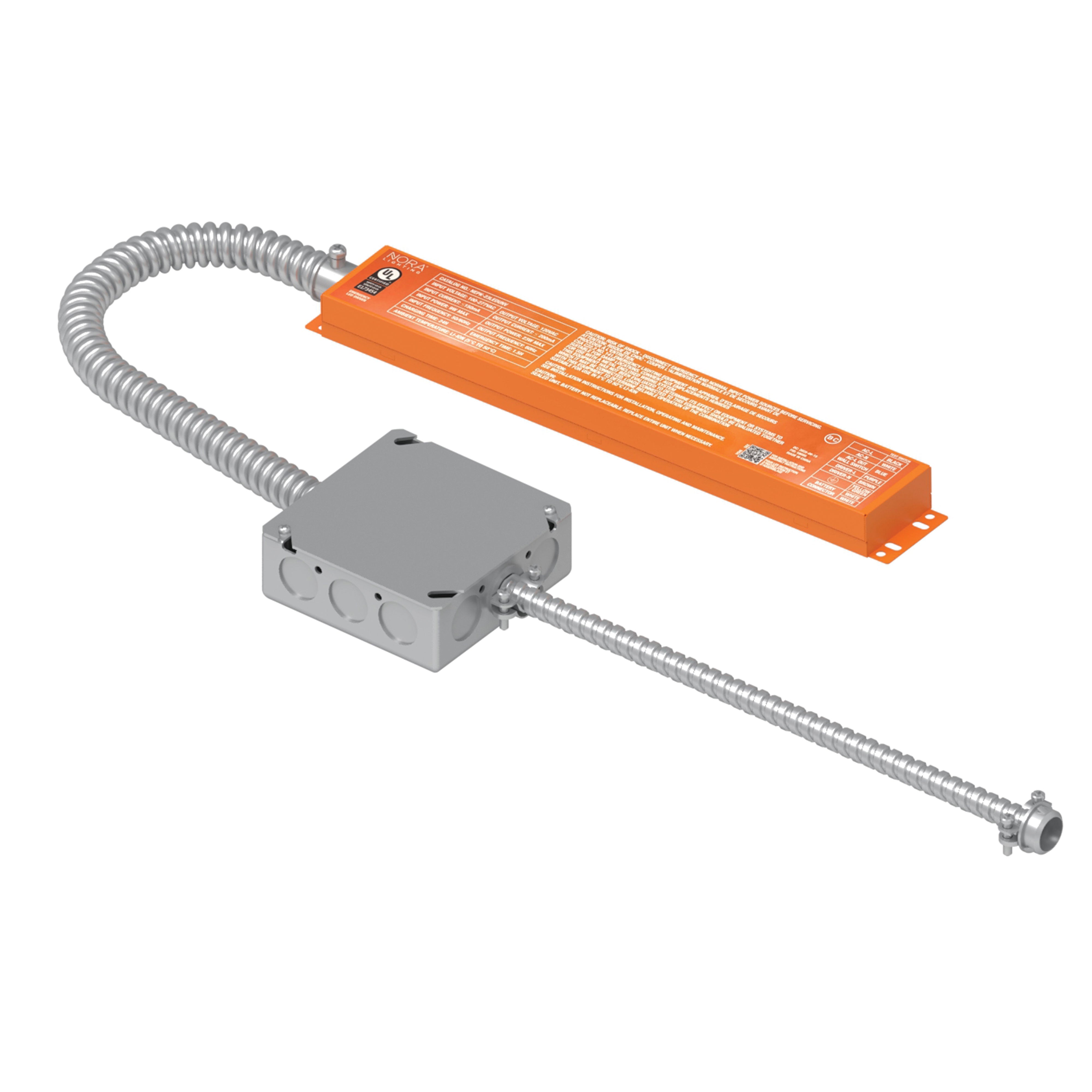 Nora Lighting NEPK-20LEDUNV-JB 20W Emergency LED Driver and Junction Box Kit with Remote Test Switch