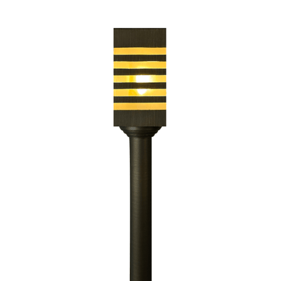 ABBA Lighting USA PLB24 Heavy-Duty Cast Brass Path Light, 12V Low-Voltage, IP65, G4 LED Compatible - Natural Brass Finish