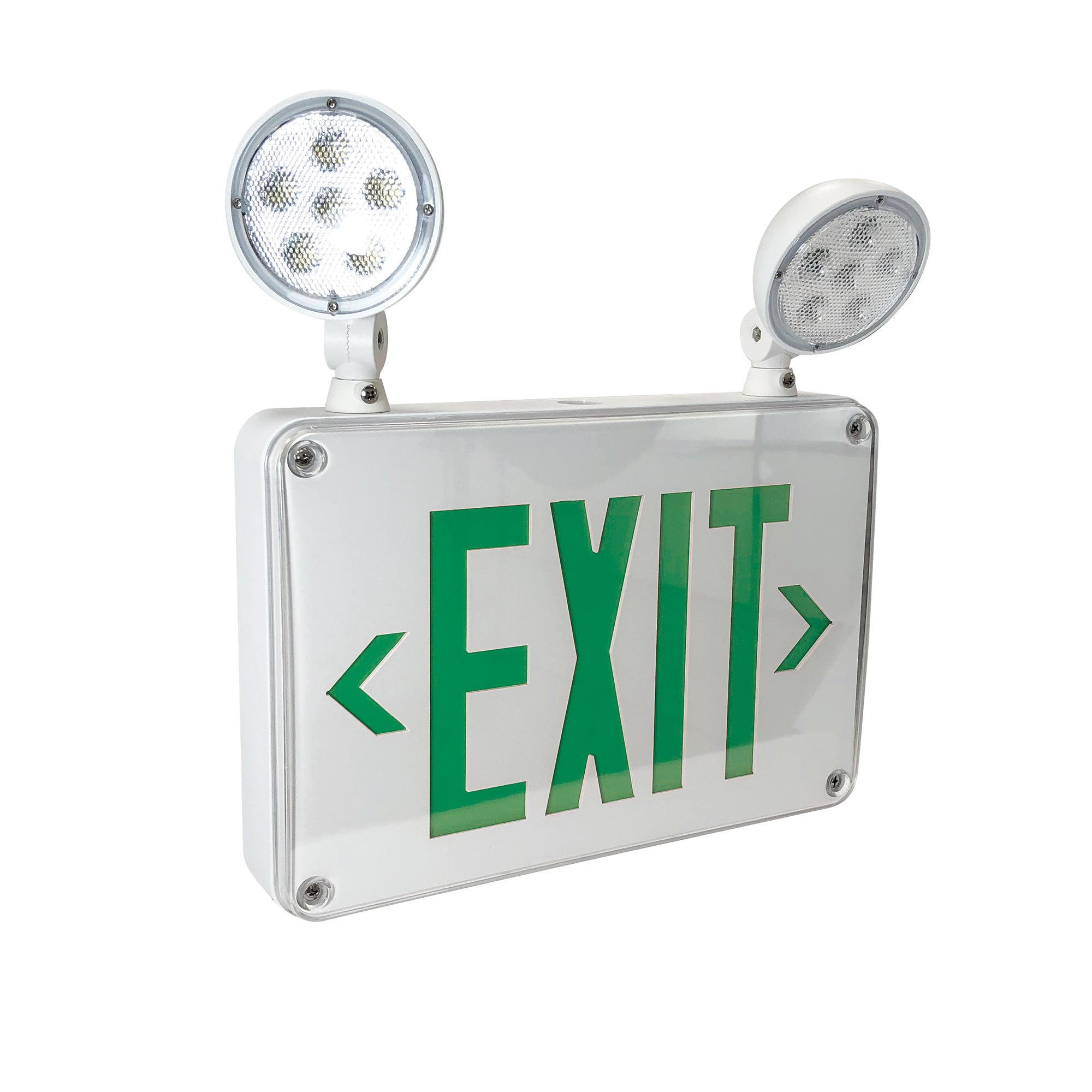 Nora Lighting NEX-720-LED/G LED Self-Diagnostic Wet Location Exit & Emergency Sign With Battery Backup & Remote Capability Housing With Green Letters - White