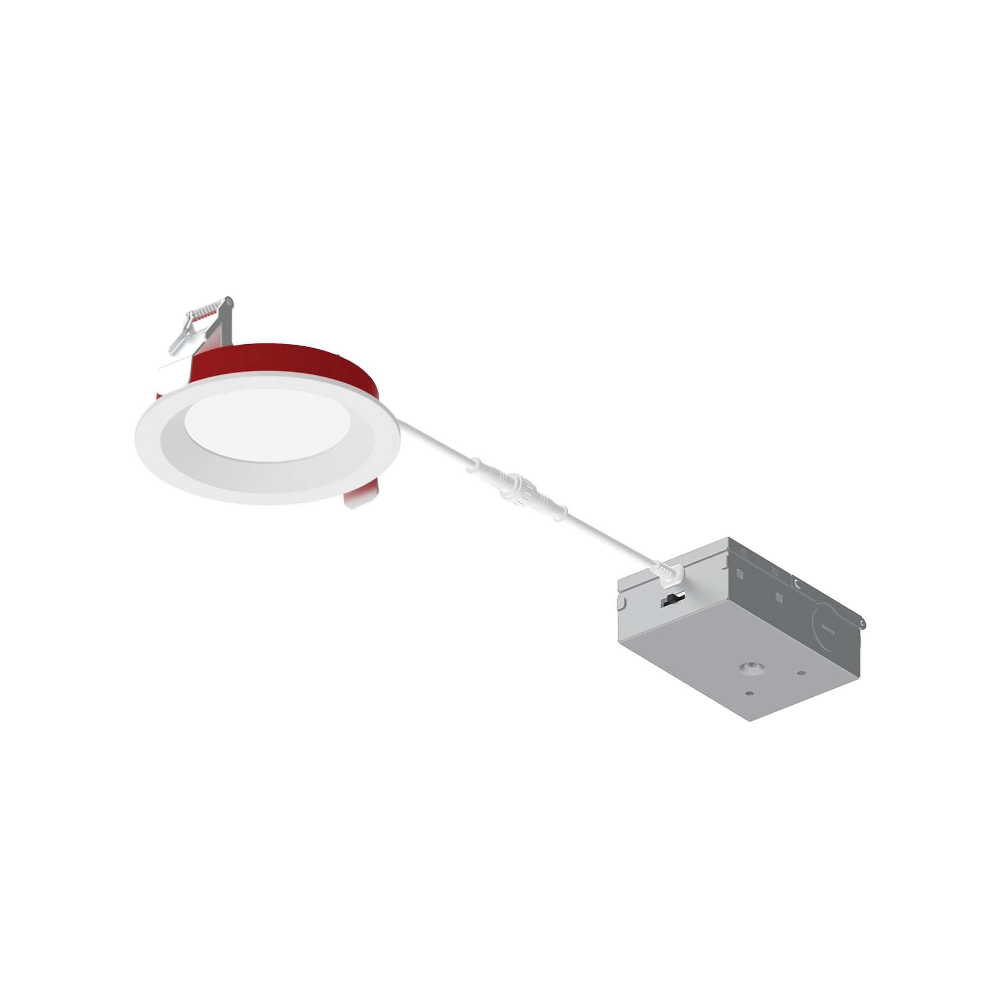 Nora Lighting NFRC-R4W3TWMPW 4" Fire Rated Can-less Regressed LED Downlight, 1200lm, 12W - White Finish