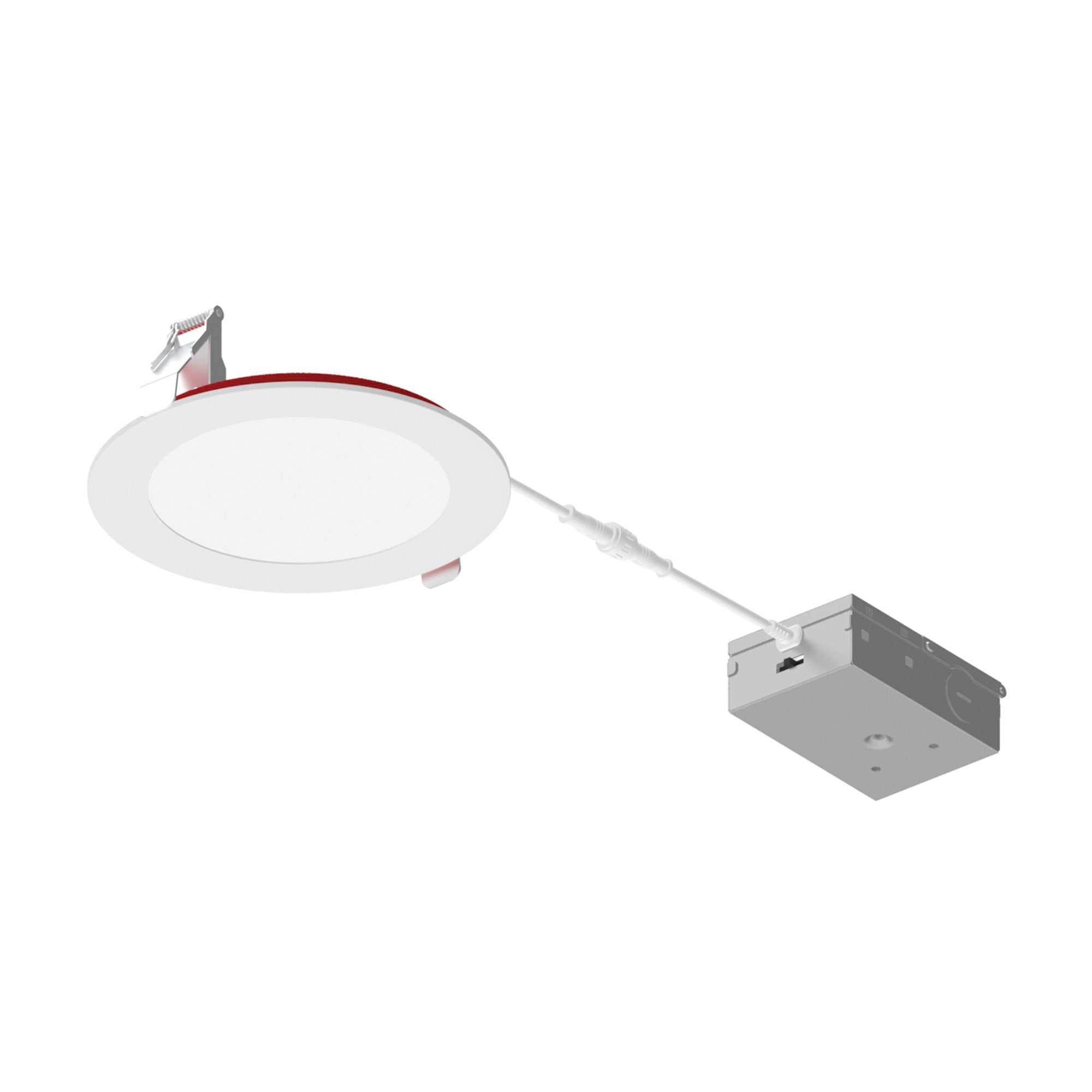 Nora Lighting NFRC-R6W1TWMPW 6" Fire Rated Can-less Flat LED Downlight, 1550lm, 15W - White Finish