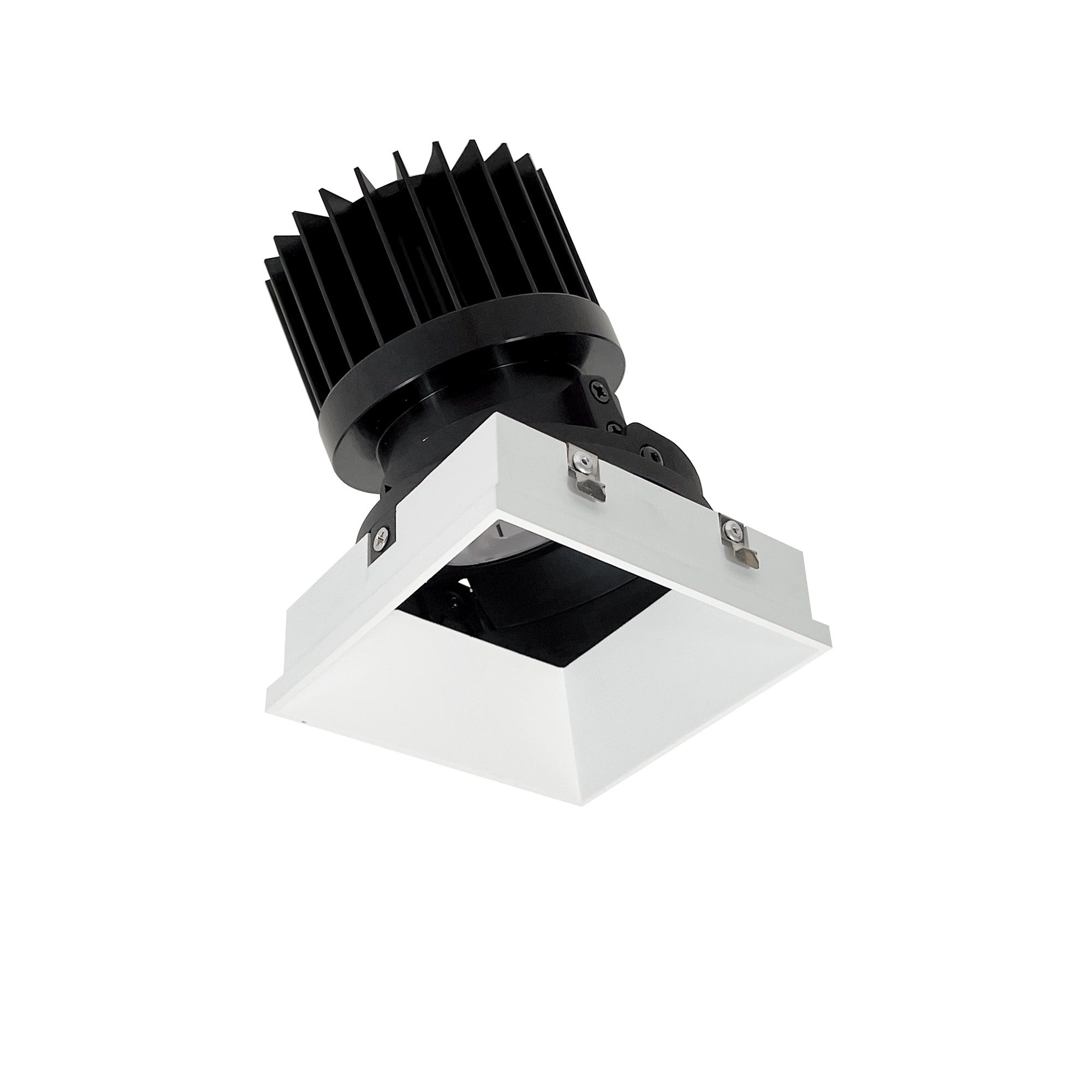 Nora Lighting NIO-4PSTLA30XMPW/HL 4" Iolite PLUS Square Trimless Adjustable, 1500lm/2000lm (varies by housing), 3000K  - Matte Powder White