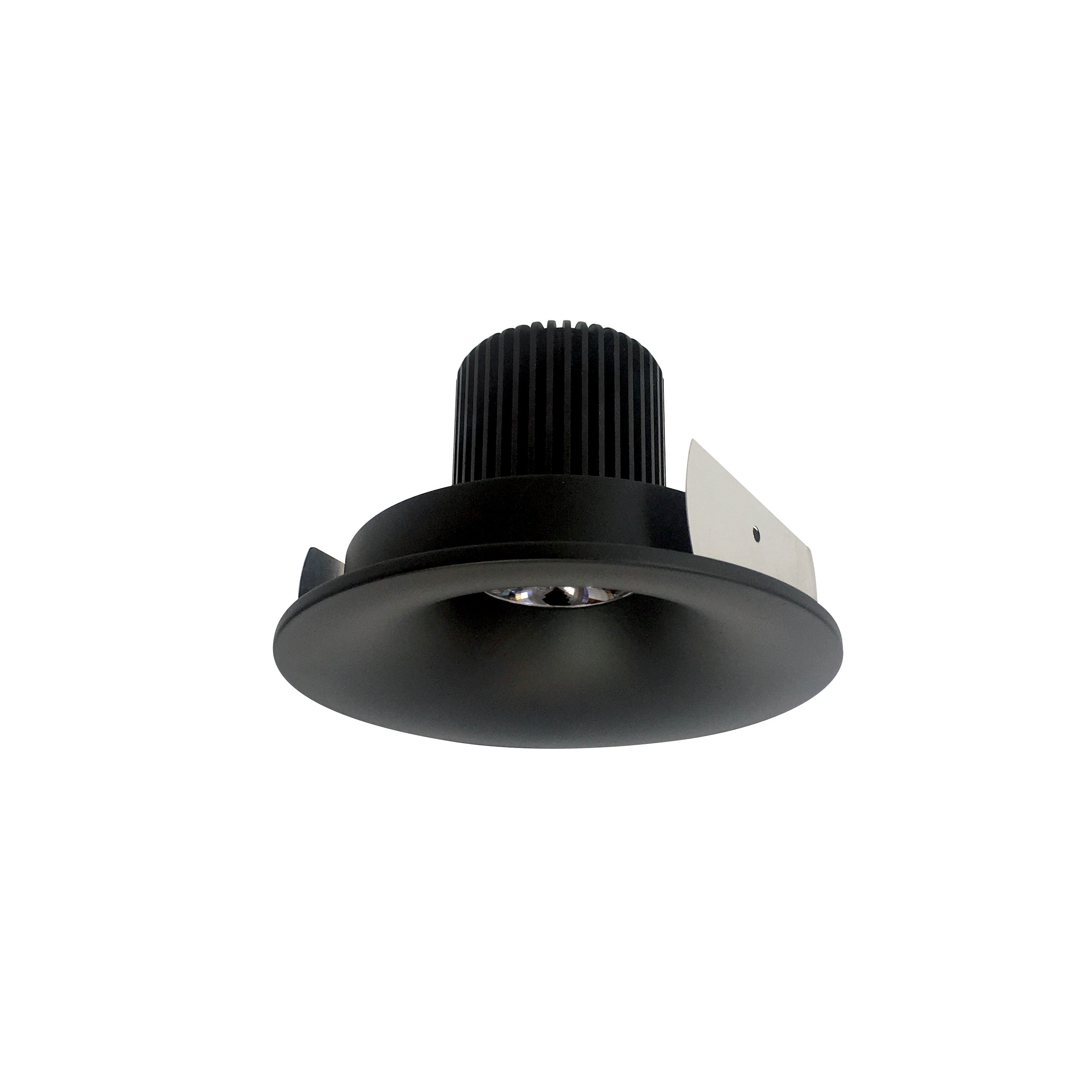 Nora Lighting NIO-4RNB30QBB 4" Iolite LED Round Bullnose, 10-Degree Optic, 800lm / 12W, 3000K - Black