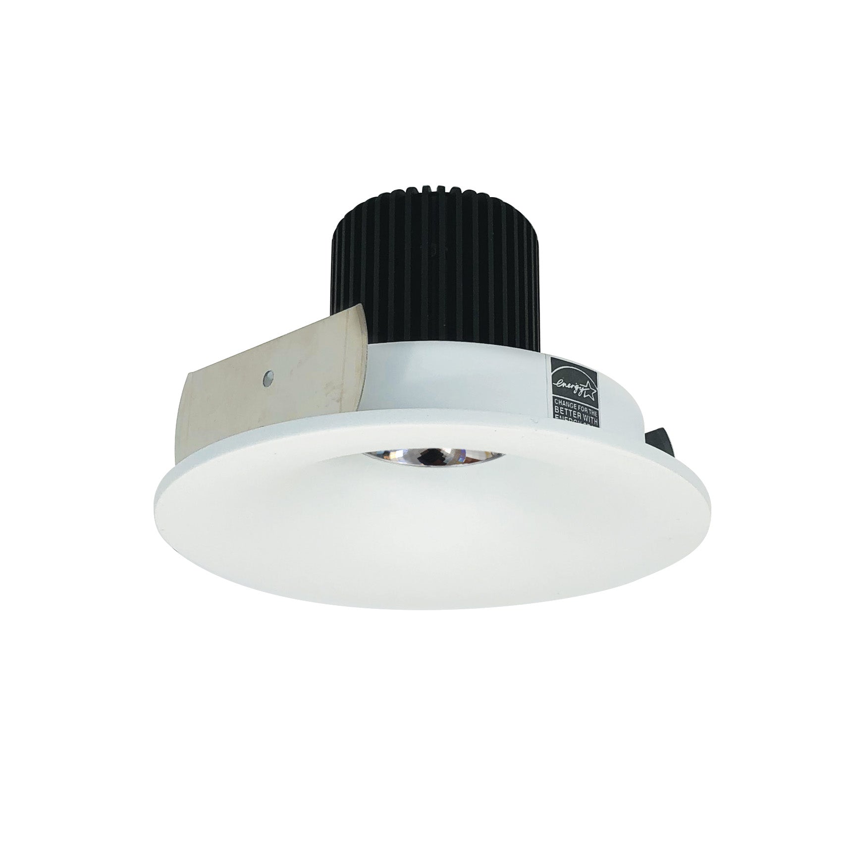 Nora Lighting NIO-4RNB30QMPW 4" Iolite LED Round Bullnose, 10-Degree Optic, 800lm / 12W, 3000K  - Matte Powder White