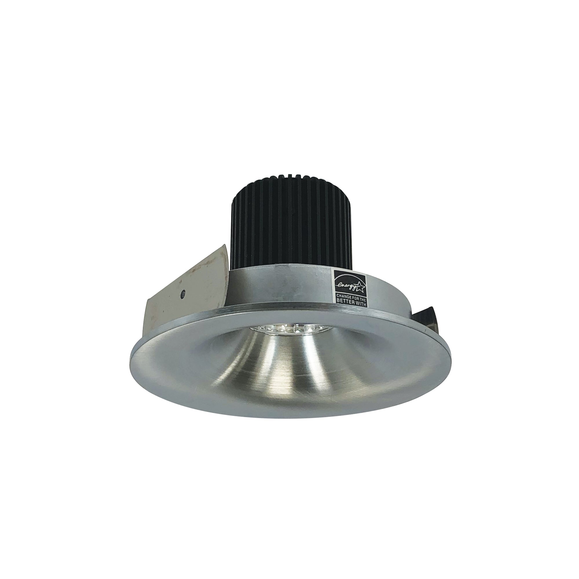 Nora Lighting NIO-4RNBCDXNN 4" Iolite LED Round Bullnose, 800lm / 14W, Comfort Dim - Natural Metal