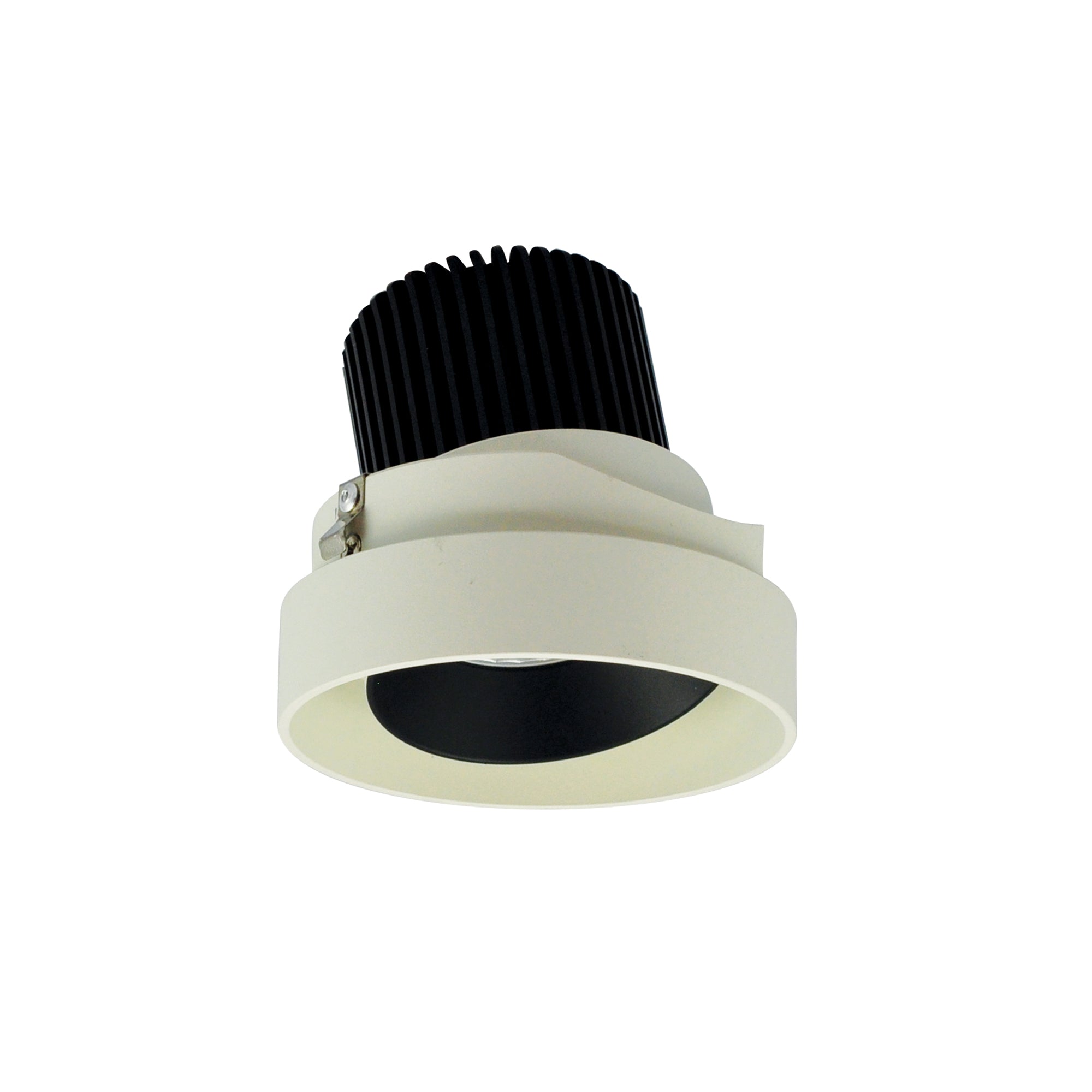 Nora Lighting NIO-4RTLA30XBW/10 4" Iolite LED Round Trimless Adjustable, 1000lm / 14W, 3000K - Black Adjustable / White Reflector