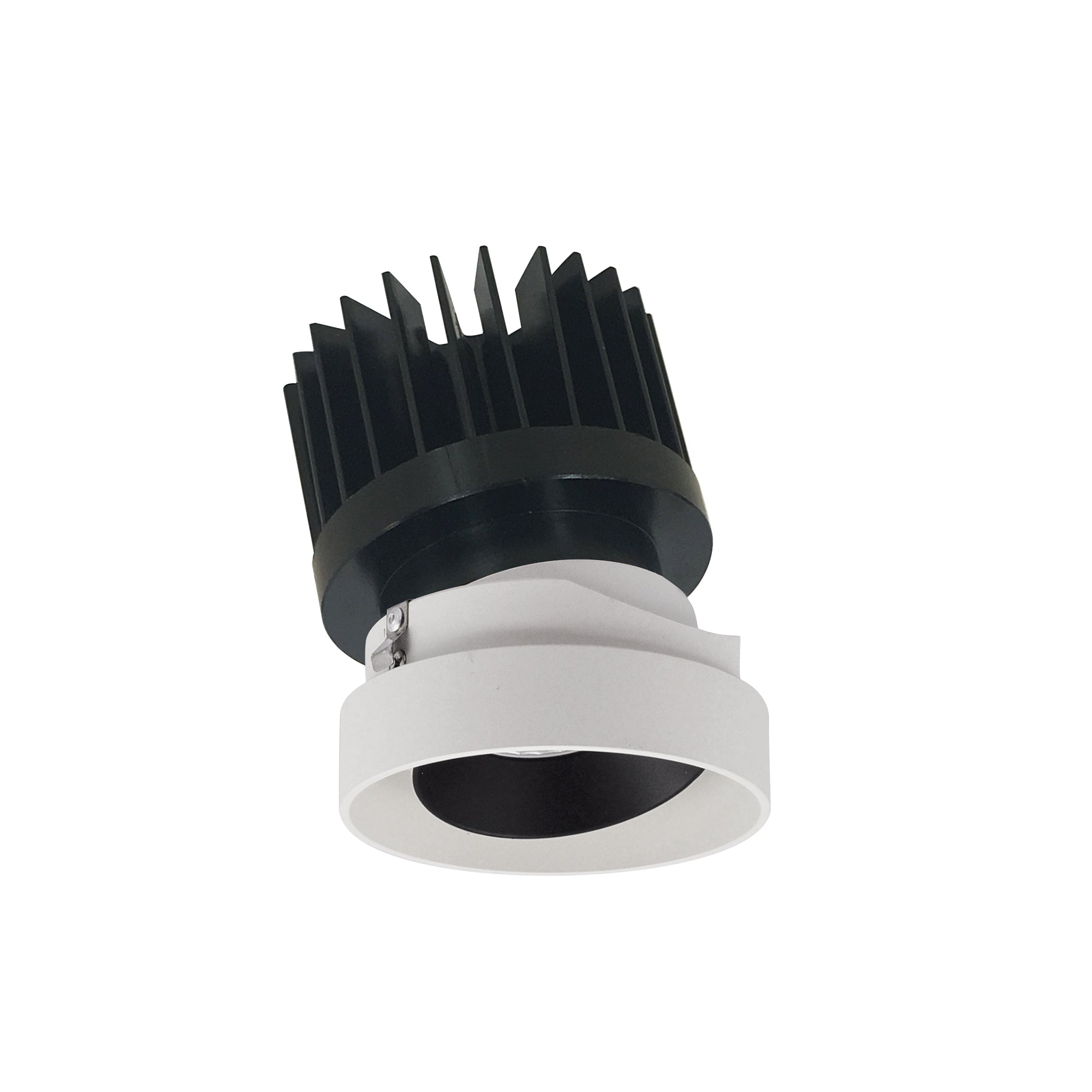 Nora Lighting NIO-4RTLA35XBW/HL 4" Iolite LED Round Trimless Adjustable, 1500lm/2000lm/2500lm (varies by housing), 3500K - Black Adjustable / White Reflector