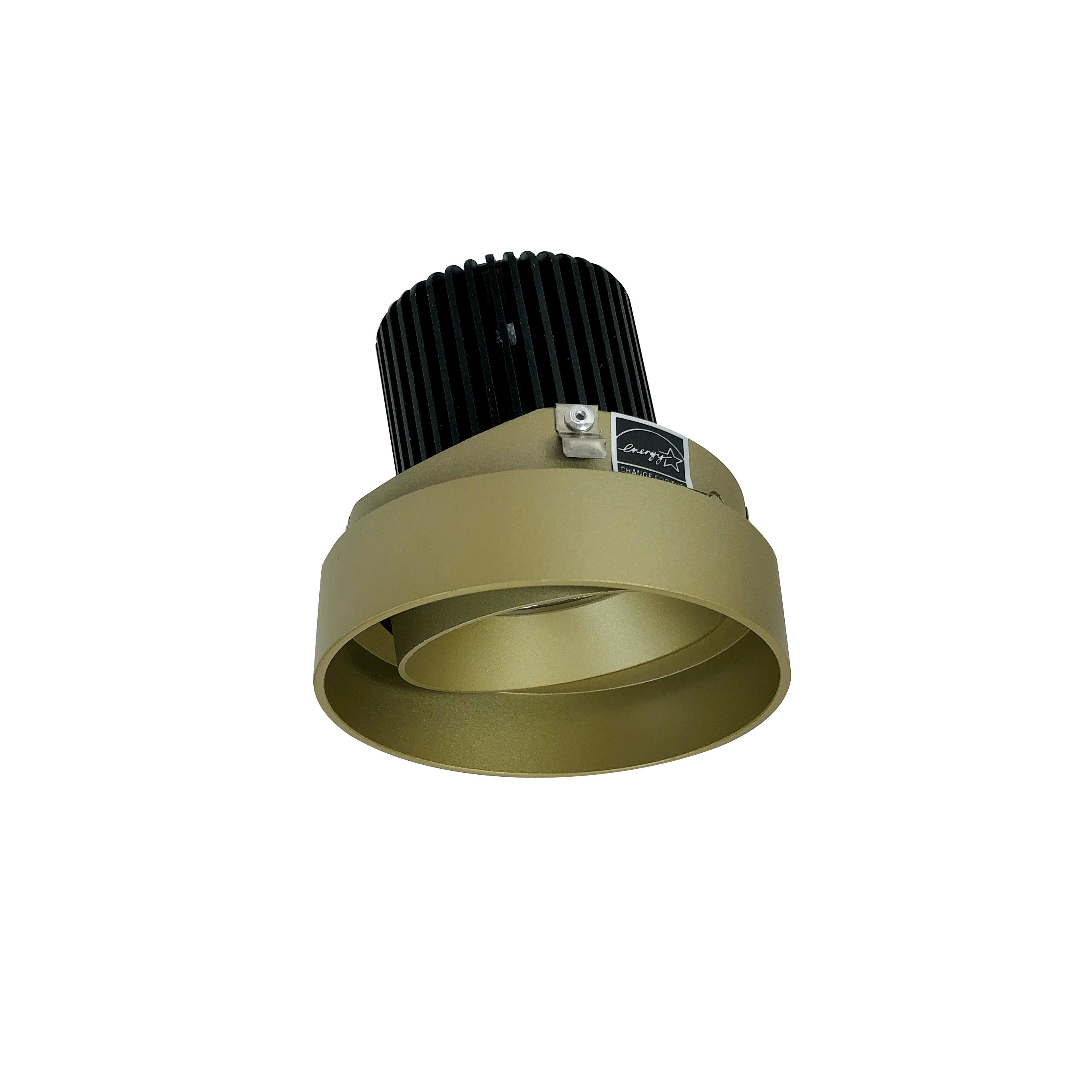Nora Lighting NIO-4RTLA30QCH 4" Iolite LED Round Trimless Adjustable, 10-Degree Optic, 800lm / 12W, 3000K - Champagne Haze Adjustable / Champagne Haze Reflector