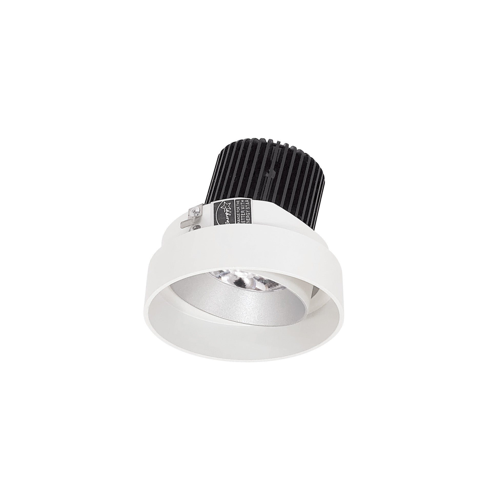 Nora Lighting NIO-4RTLA30QHW 4" Iolite LED Round Trimless Adjustable, 10-Degree Optic, 800lm / 12W, 3000K - Haze Adjustable / White Reflector
