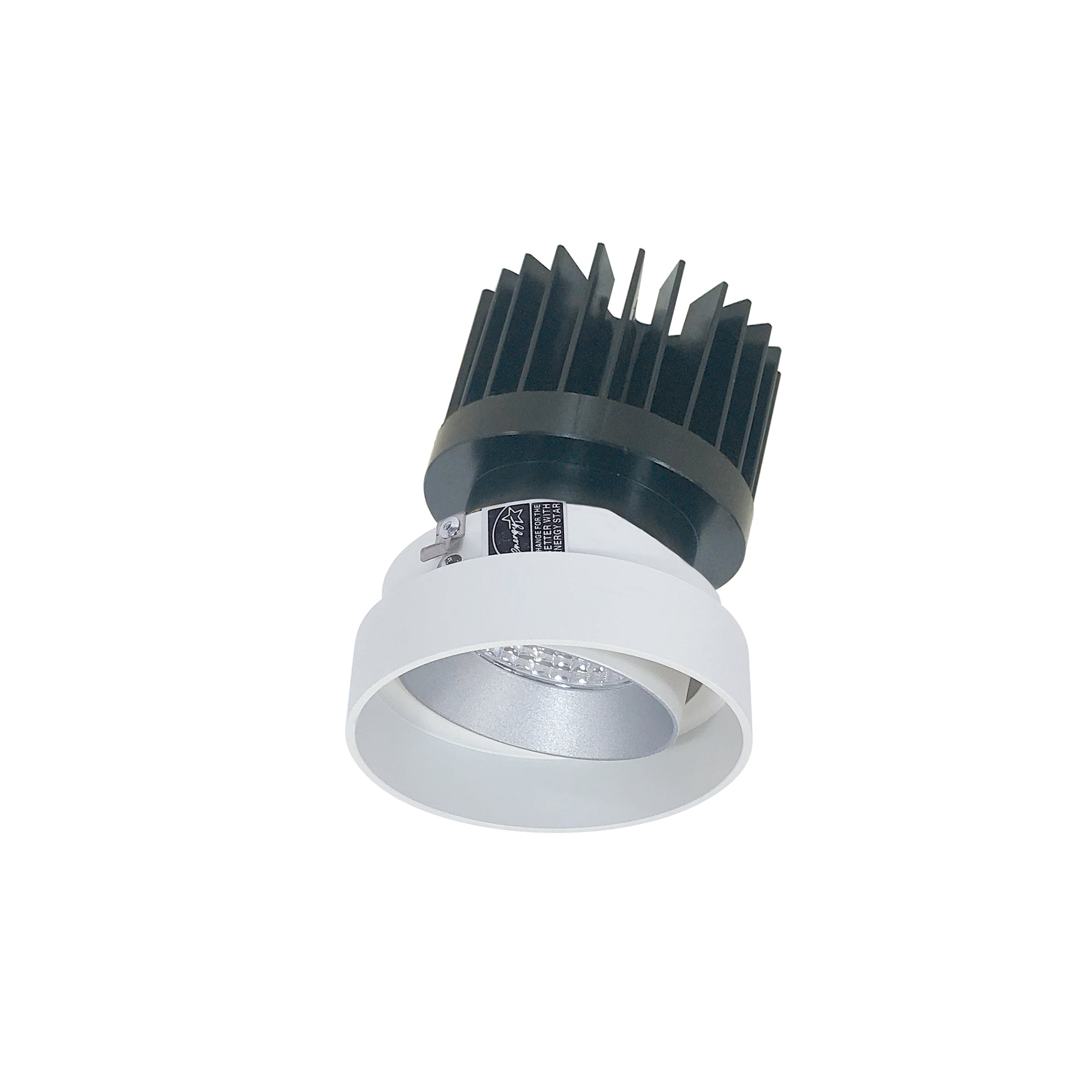Nora Lighting NIO-4RTLA27XHZMPW/HL 4" Iolite LED Round Trimless Adjustable, 1500lm/2000lm/2500lm (varies by housing), 2700K - Haze Adjustable / Matte Powder White Reflector