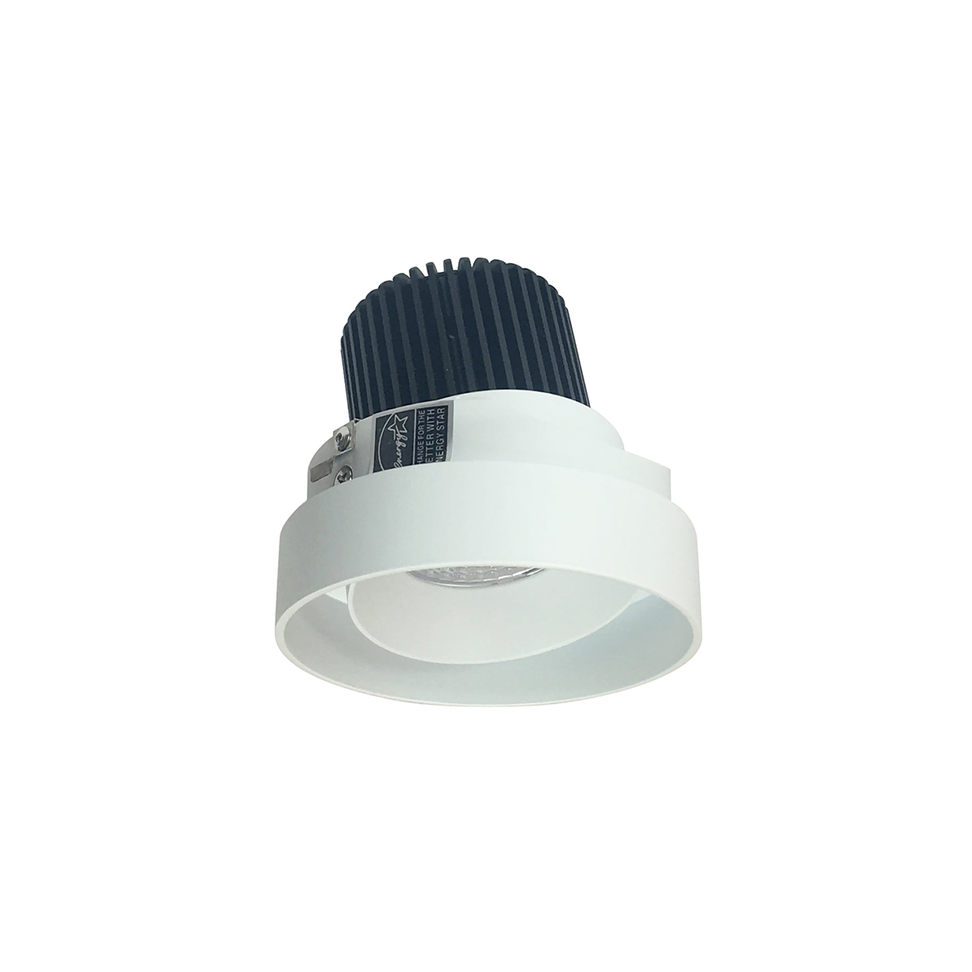 Nora Lighting NIO-4RTLA50XMPW 4" Iolite LED Round Trimless Adjustable, 800lm / 14W, 5000K - Matte Powder White Adjustable / Matte Powder White Reflector