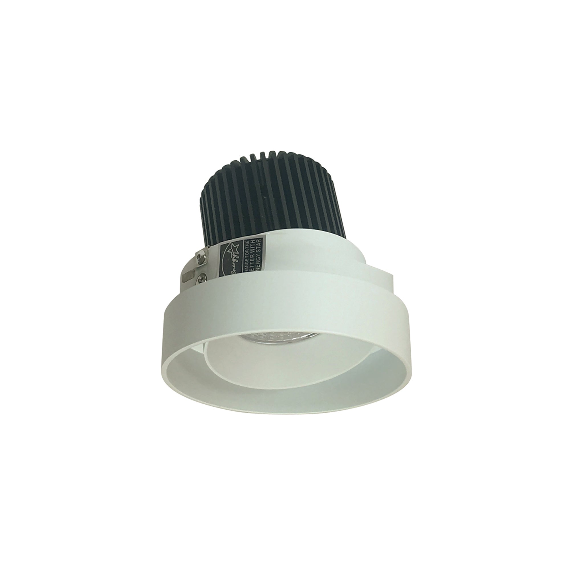 Nora Lighting NIO-4RTLA40QWW 4" Iolite LED Round Trimless Adjustable, 10-Degree Optic, 800lm / 12W, 4000K - White Adjustable / White Reflector