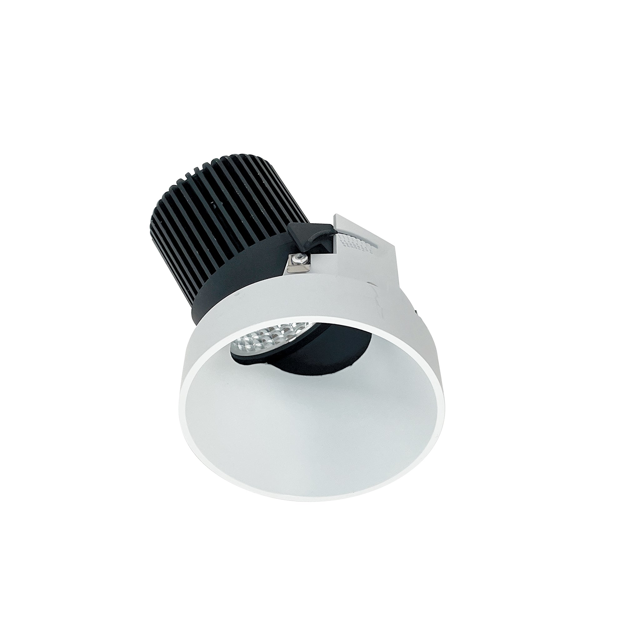 Nora Lighting NIO-4RTSLACDXMPW 4" Iolite LED Round Trimless Adjustable Slot, 800lm / 14W, Comfort Dim - Matte Powder White