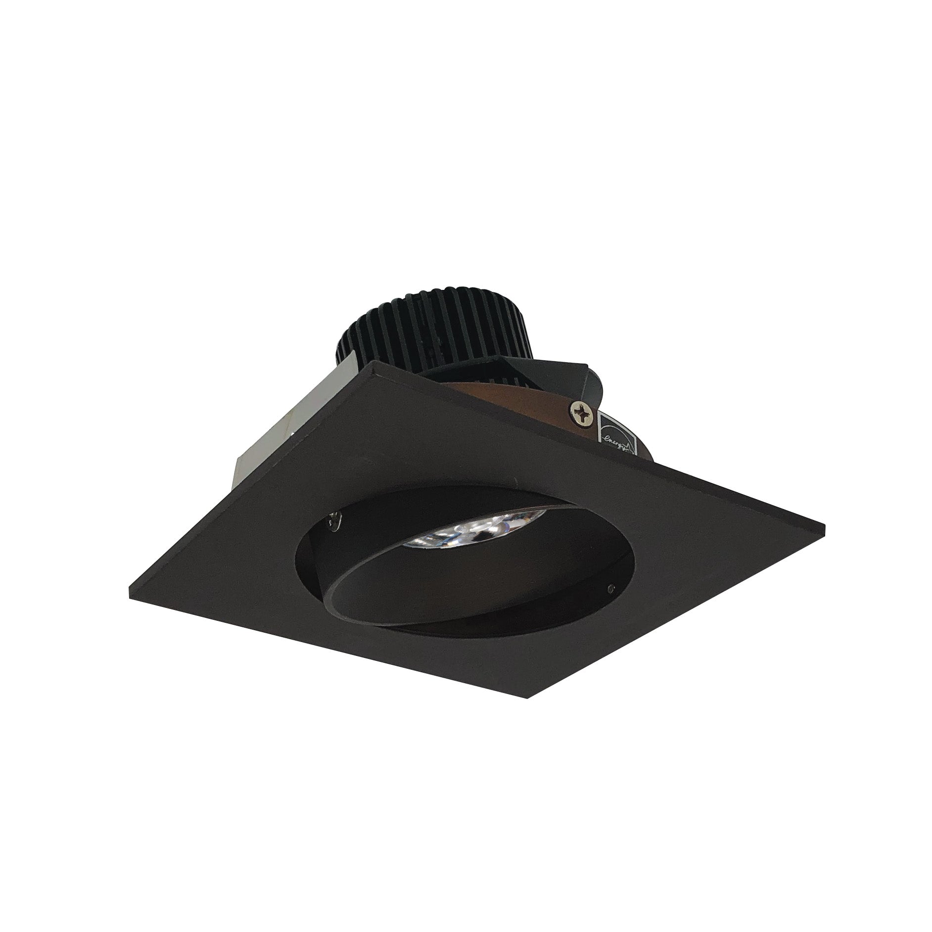 Nora Lighting NIO-4SC27QBZ 4" Iolite LED Square Adjustable Cone Reflector, 10-Degree Optic, 800lm / 12W, 2700K - Bronze Reflector / Bronze Flange