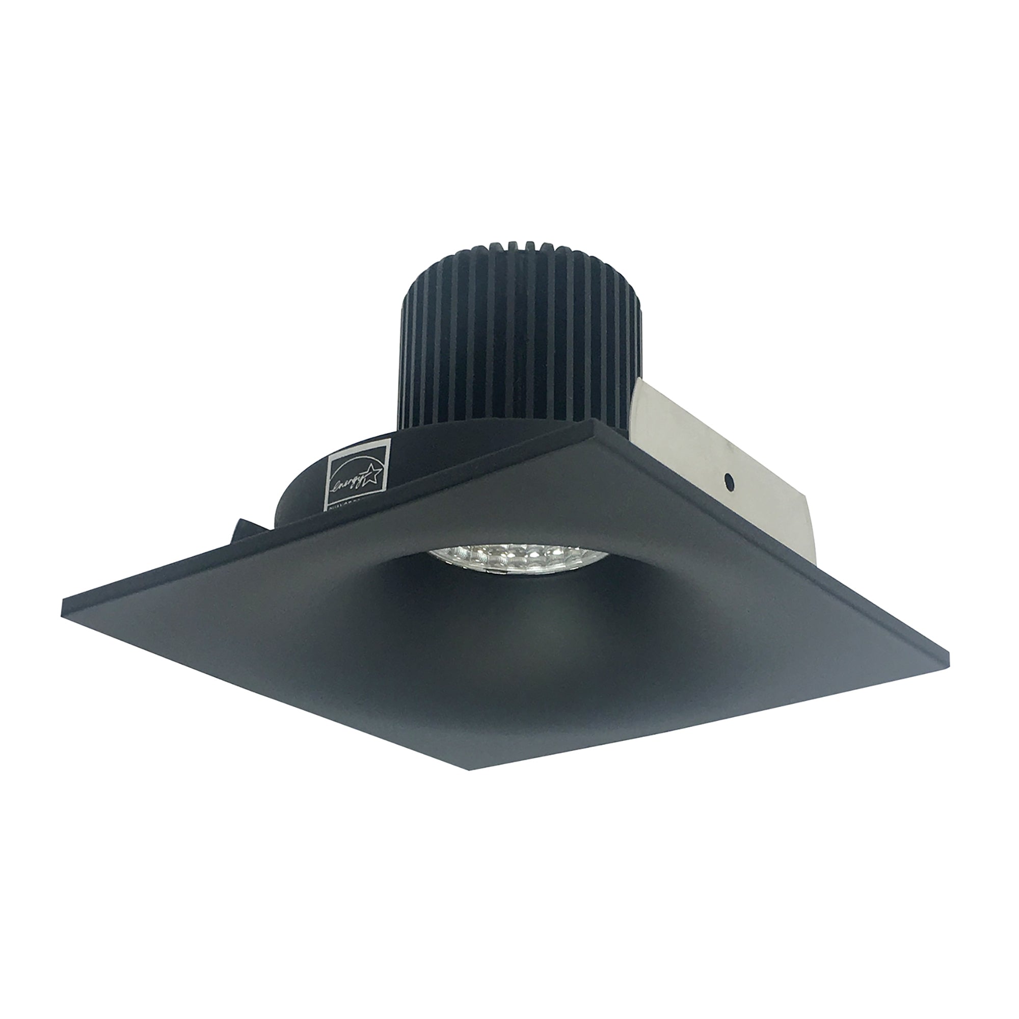 Nora Lighting NIO-4SNB27XBB/10 4" Iolite LED Square Bullnose, 1000lm / 14W, 2700K - Black