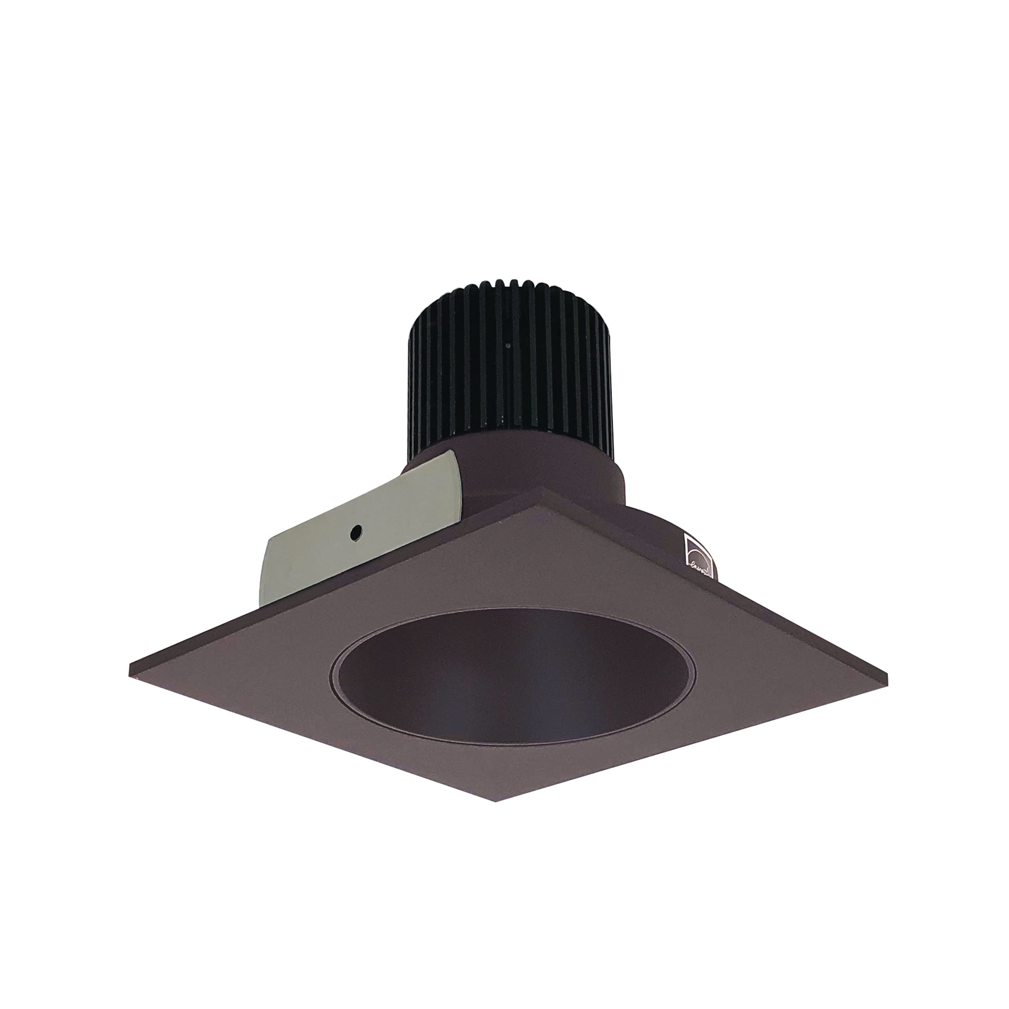 Nora Lighting NIO-4SNDC27XBZ/10 4" Iolite LED Square Reflector With Round Aperture, 1000lm / 14W, 2700K - Bronze Reflector / Bronze Flange