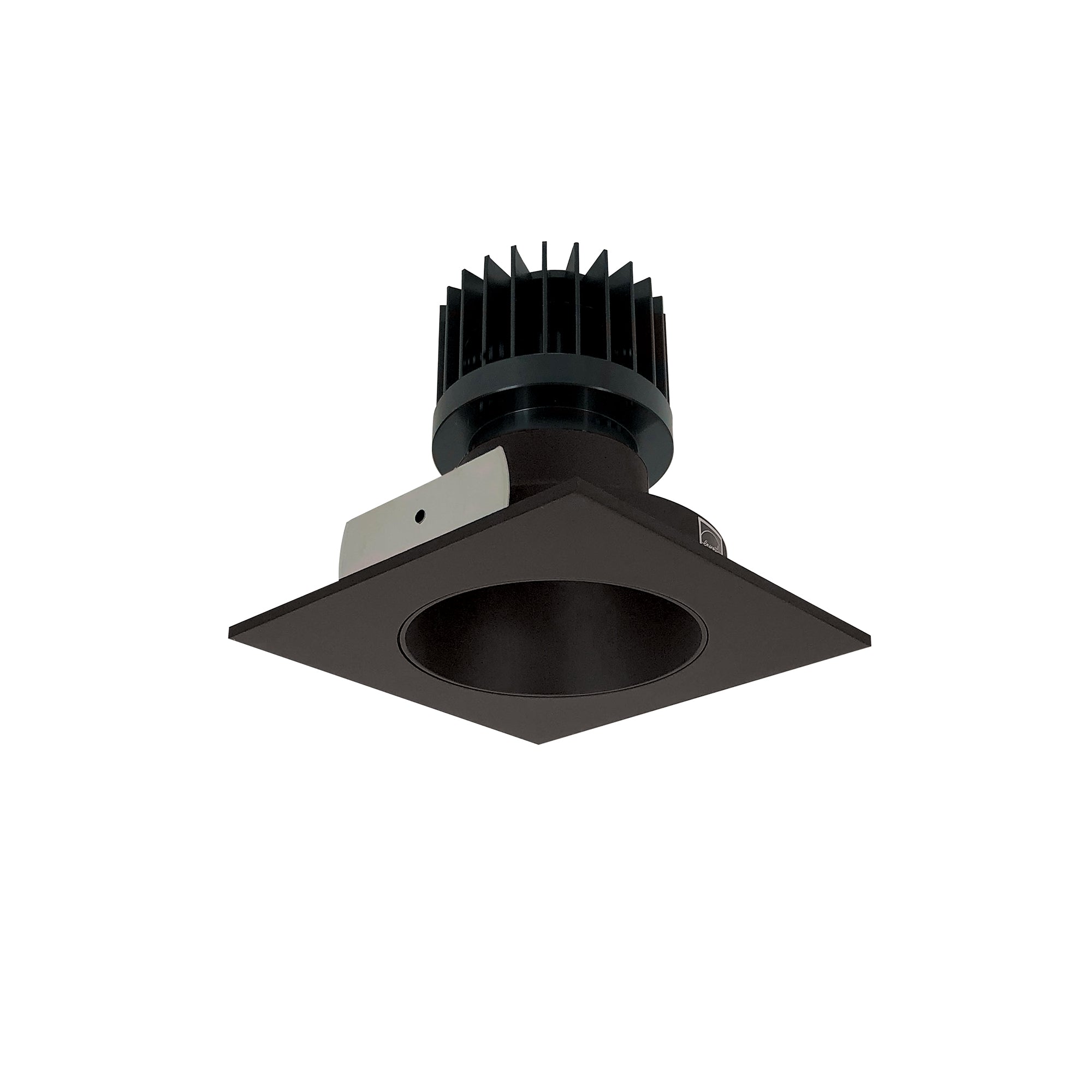 Nora Lighting NIO-4SNDC30XBZ/HL 4" Iolite LED Square Reflector With Round Aperture, 1500lm/2000lm/2500lm (varies by housing), 3000K - Bronze Reflector / Bronze Flange