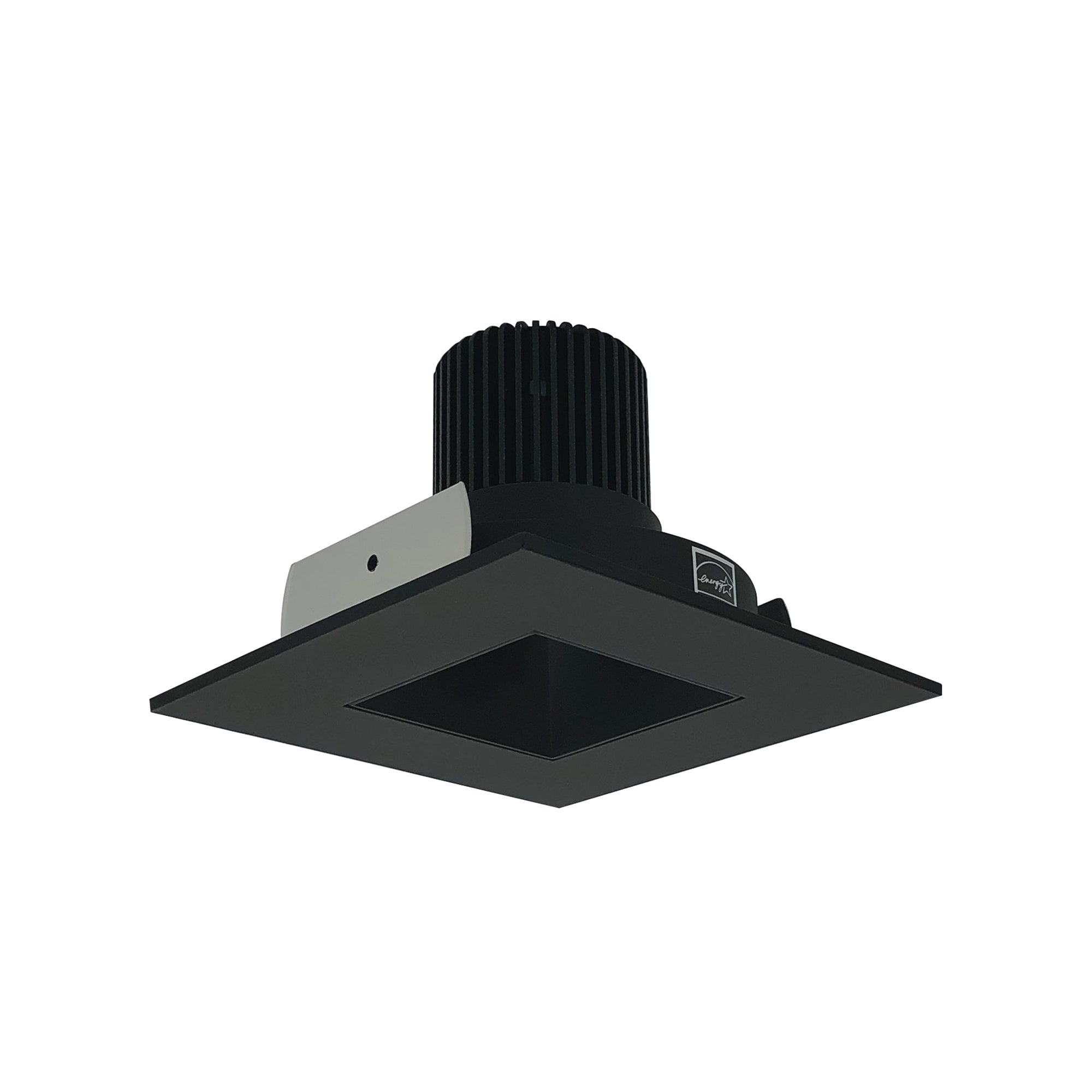 Nora Lighting NIO-4SNDSQ27XBB/10 4" Iolite LED Square Reflector With Square Aperture, 1000lm / 14W, 2700K - Black Reflector / Black Flange