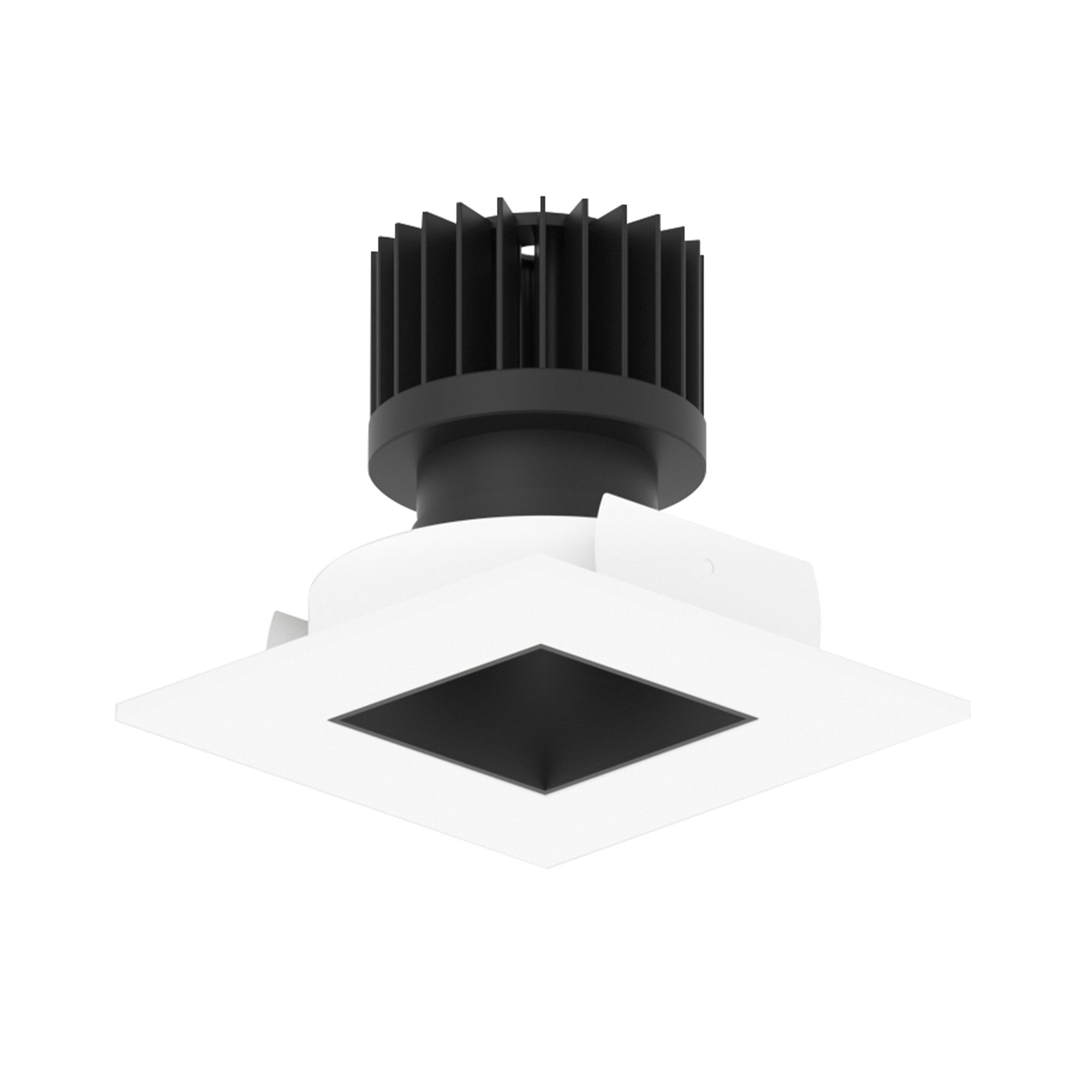 Nora Lighting NIO-4SNDSQ50XBMPW/HL 4" Iolite LED Square Reflector with Square Aperture, 5000K - Black Reflector - Bright White Flange