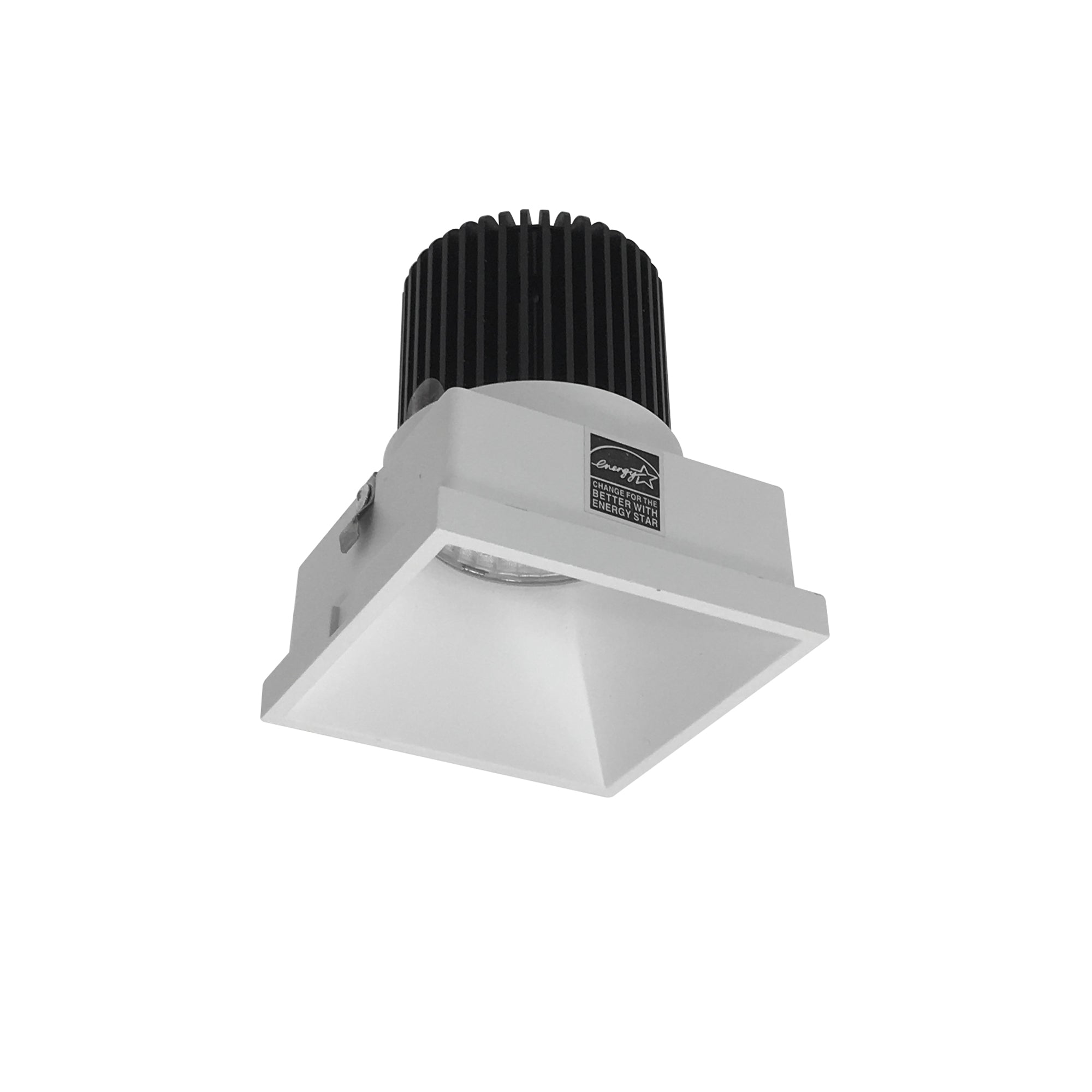 Nora Lighting NIO-4STLNDC27XMPW/10 4" Iolite LED Square Trimless Downlight, 1000lm / 14W, 2700K  - Matte Powder White