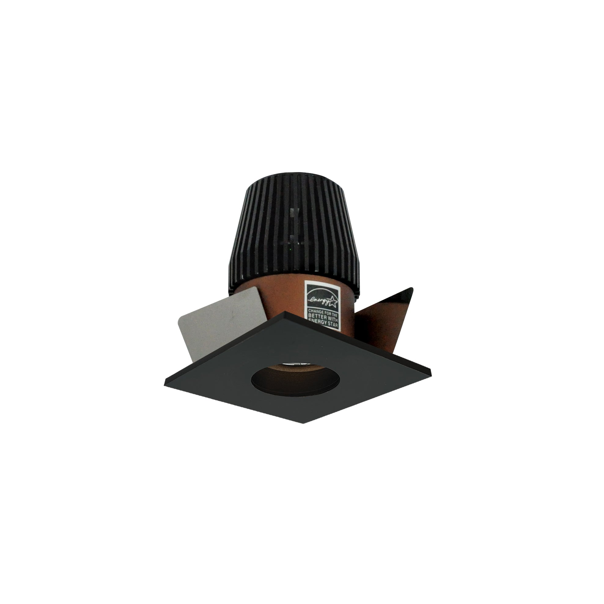 Nora Lighting NIO-1SNG30XBZ 1" Iolite LED NTF Square Reflector With Round Aperture, 600lm, 3000K - Bronze Reflector / Bronze Flange