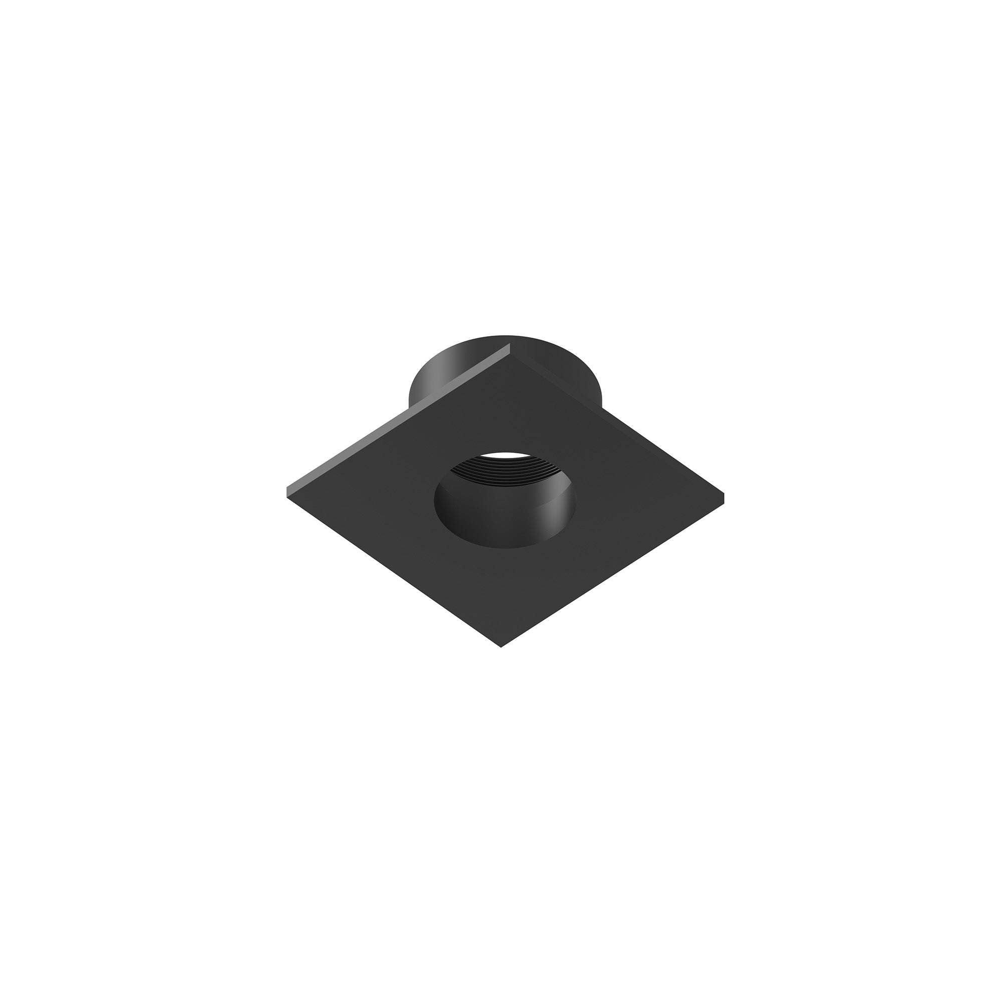 Nora Lighting NIOC-1SNGBB 1" Iolite Can-less Square Downlight Trim - Black finish