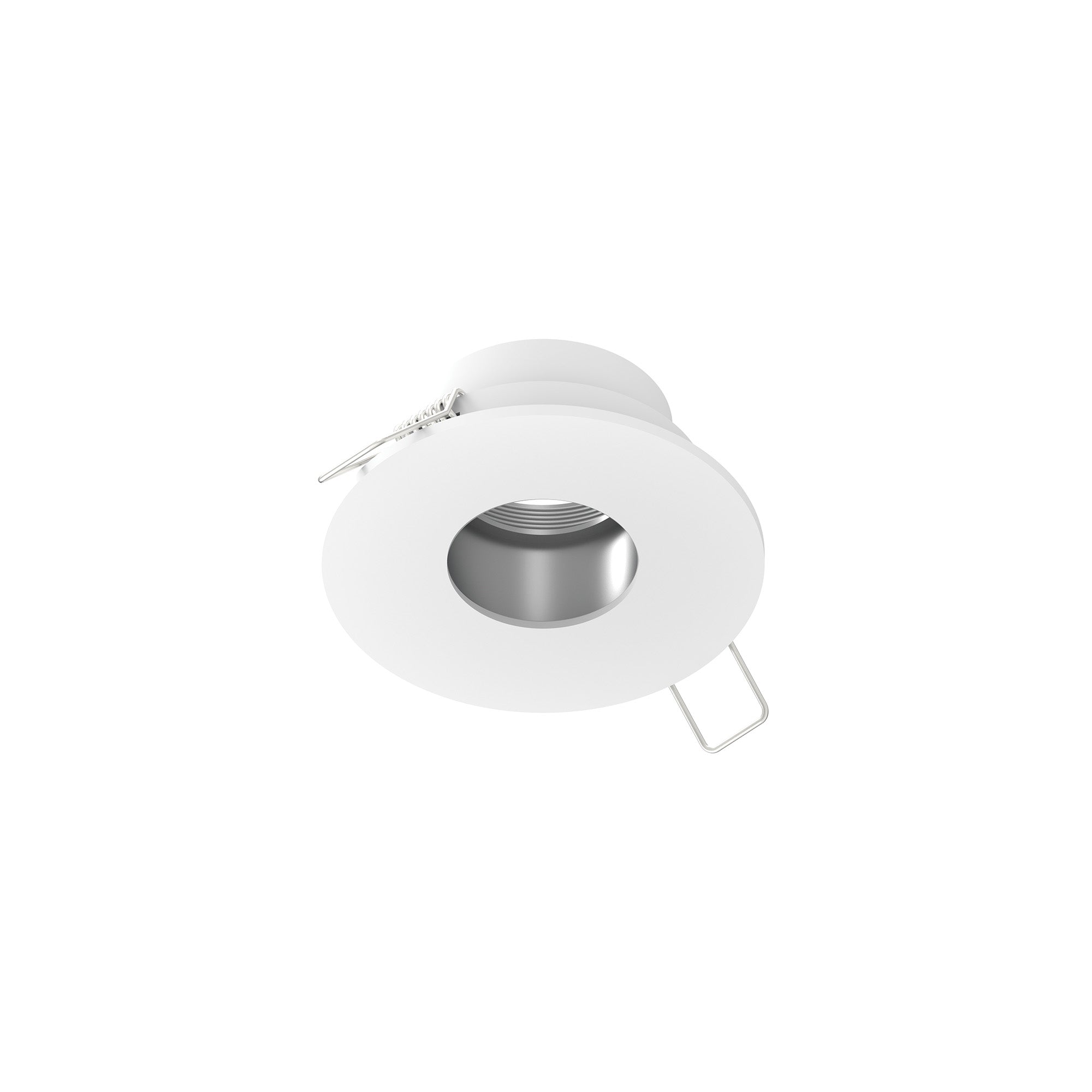 Nora Lighting NIOC-2RPHHZMPW 2" Iolite Can-less Round Pinhole Trim - Haze Pinhole - Bright White Flange
