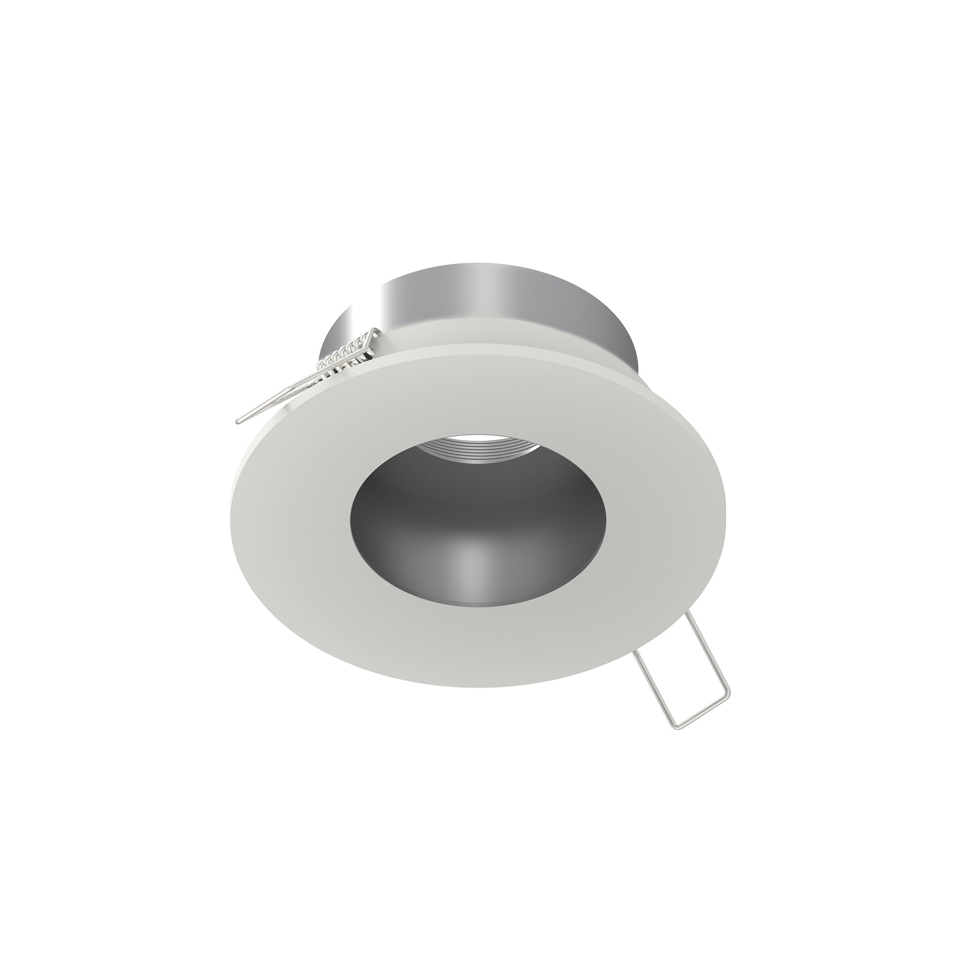 Nora Lighting NIOC-4RPHHZMPW 4" Iolite Can-less Round Pinhole Trim - Haze Pinhole - Bright White Flange