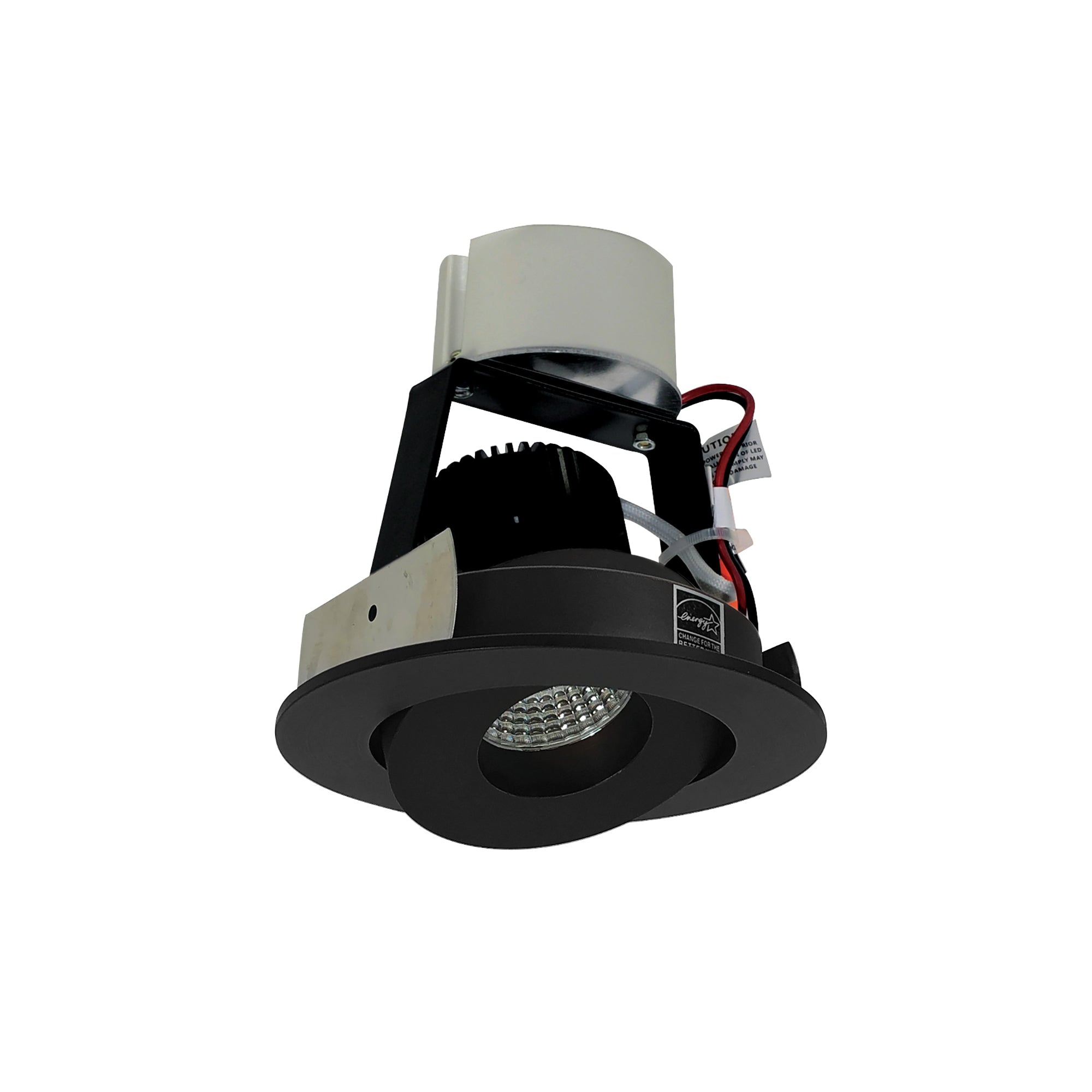 Nora Lighting NIR-4RG35XBB/10 4" Iolite LED Round Adjustable Gimbal Retrofit, 1000lm, 12W, 3500K - Black Finish