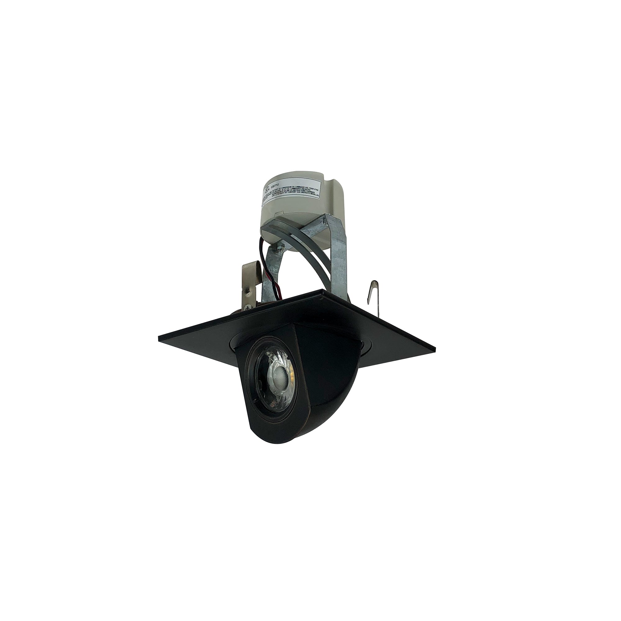 Nora Lighting NLCBC-487027XB/A 4" Cobalt Square Adjustable Elbow LED Retrofit, 800lm, 12W, 2700K - Black Finish