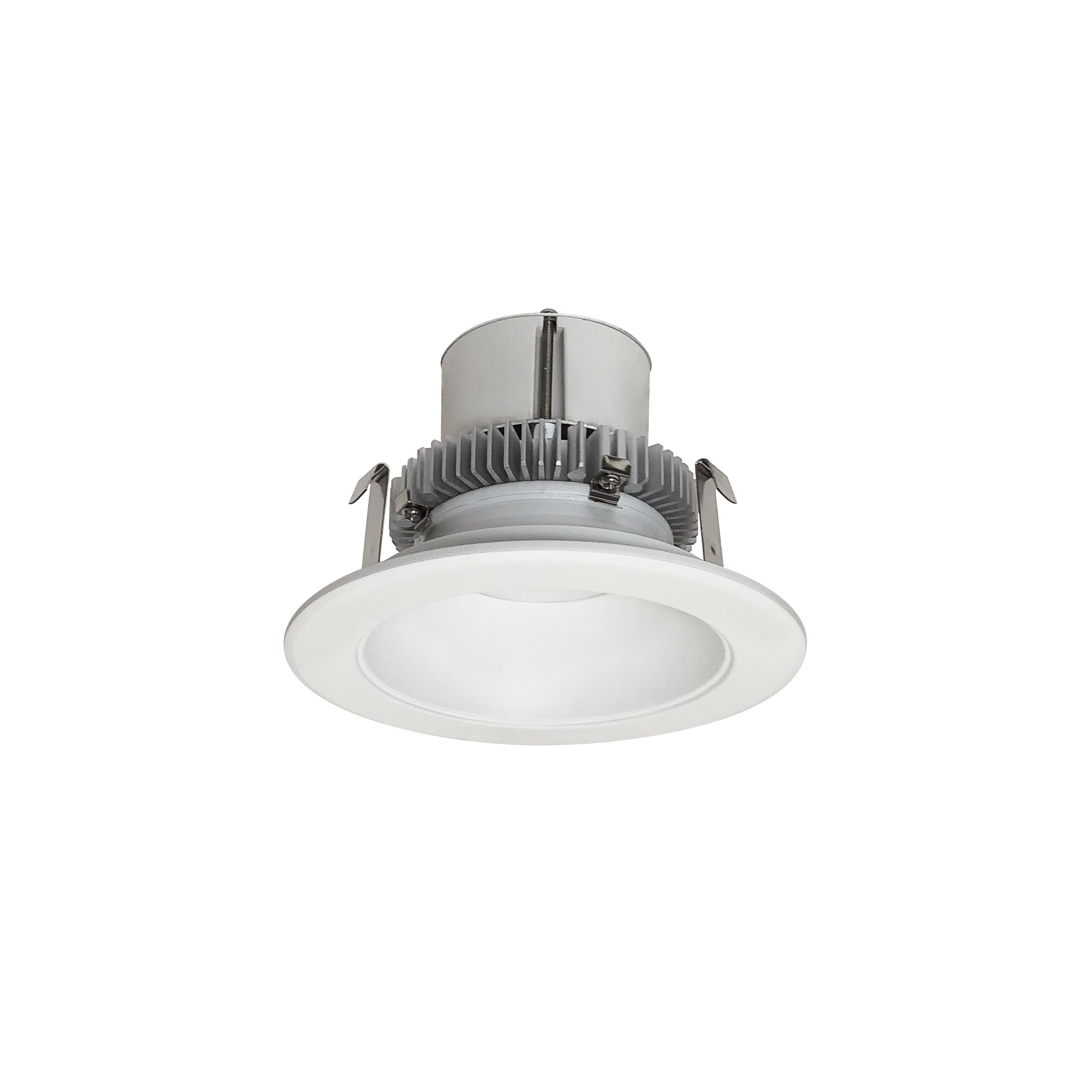 Nora Lighting NLCBC2-45135MPW/10EM 4" Cobalt Click Round Retrofit Reflector, 1000lm, 12W, 3500K, Matte Powder White Reflector, Matte Powder White Flange