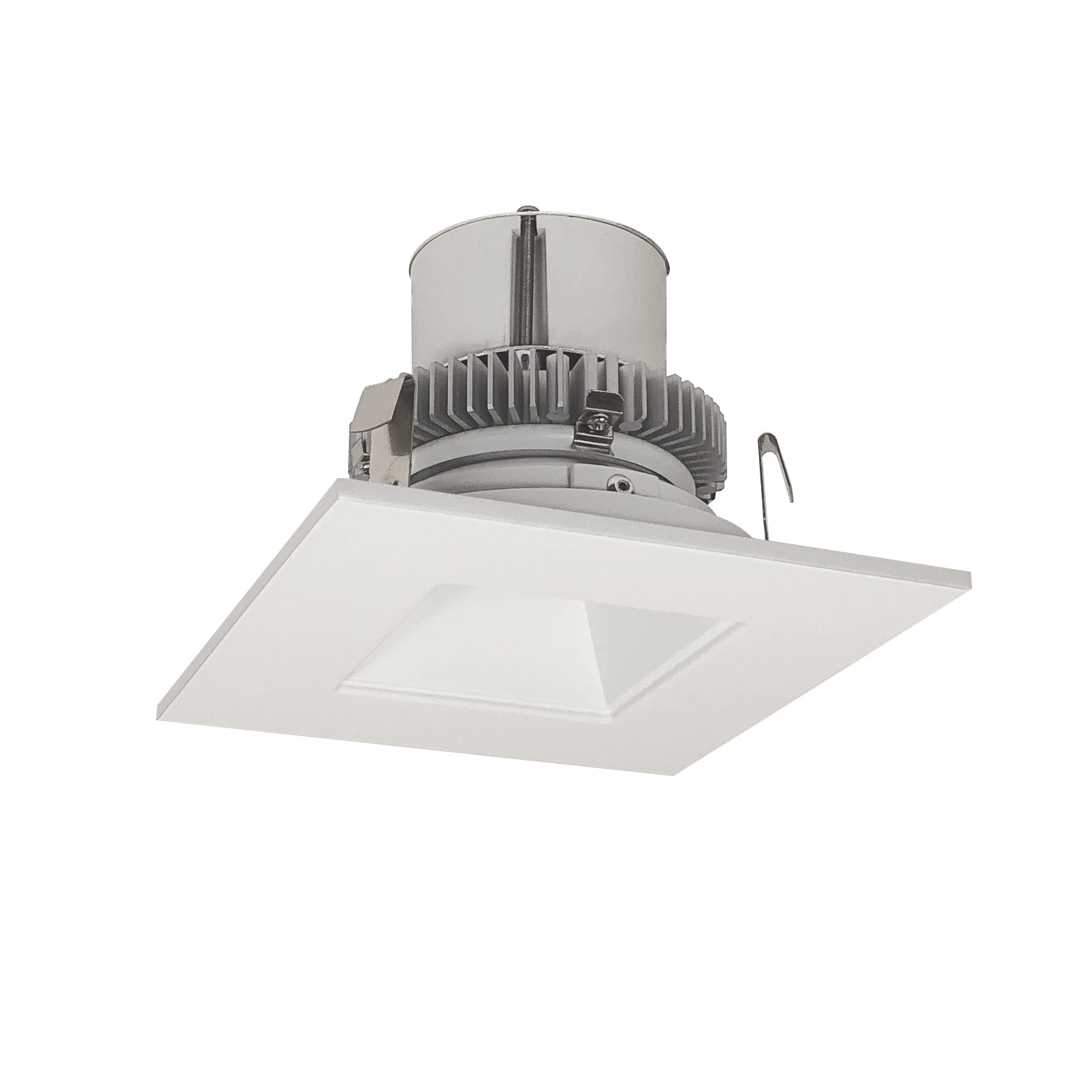 Nora Lighting NLCBC2-45640MPW/10LE4EM 4" Cobalt Click Square Retrofit Reflector with Square Aperture, 1000lm, 12W, 4000K, Matte Powder White Reflector, Matte Powder White Flange