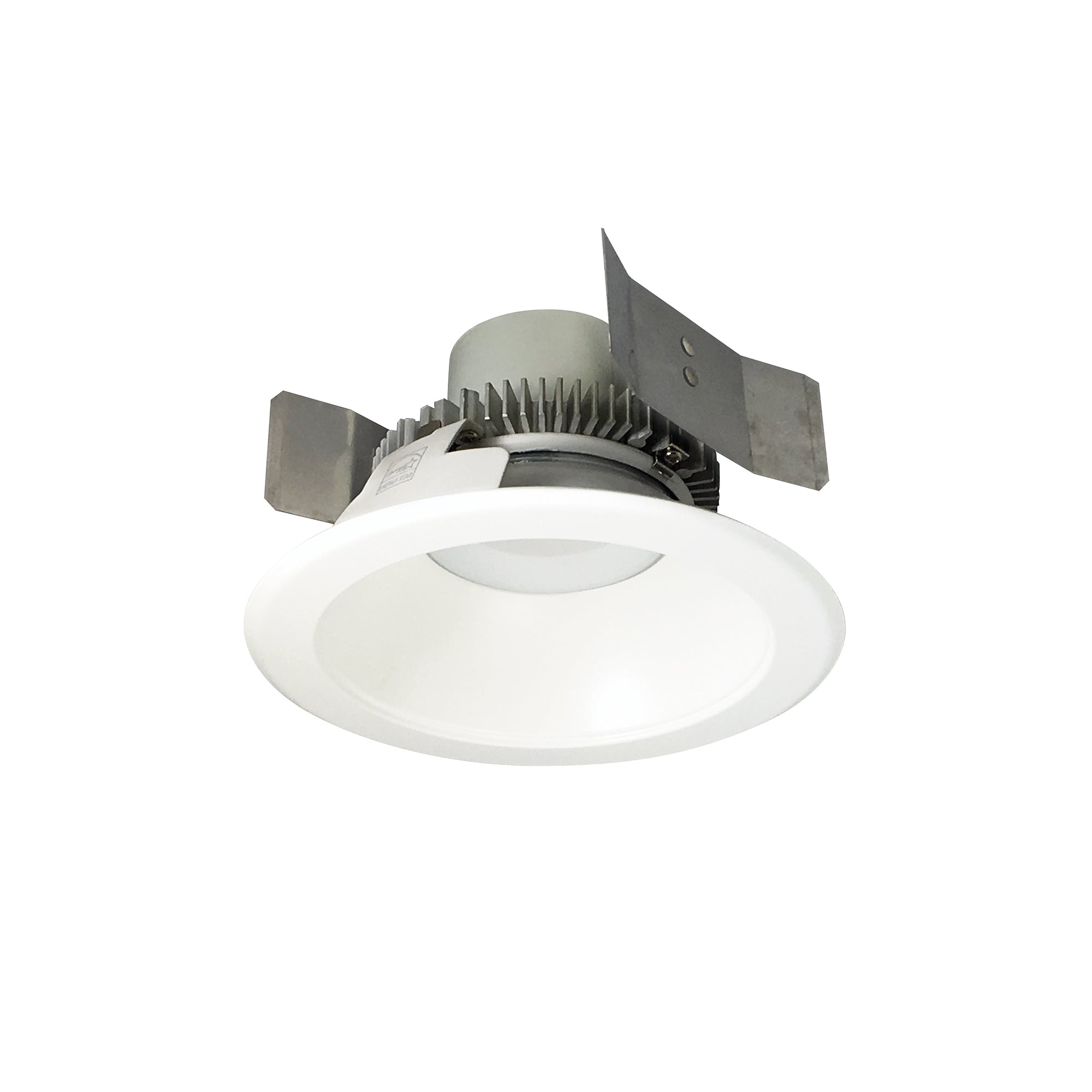 Nora Lighting NLCBC2-55130MPW/10EM 5" Cobalt Click Round Retrofit Reflector, 1000lm, 12W, 3000K, Matte Powder White Reflector, Matte Powder White Flange