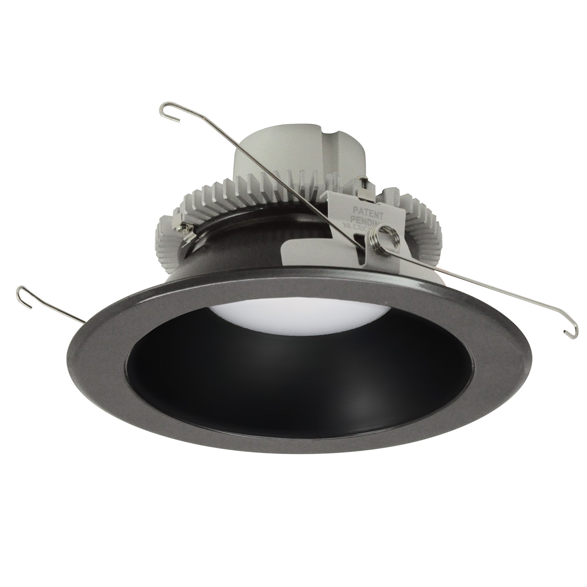 Nora Lighting NLCBC2-65140BB/10EM 6" Cobalt Click Round Retrofit Reflector, 1000lm, 12W, 4000K - Black Reflector, Black Flange