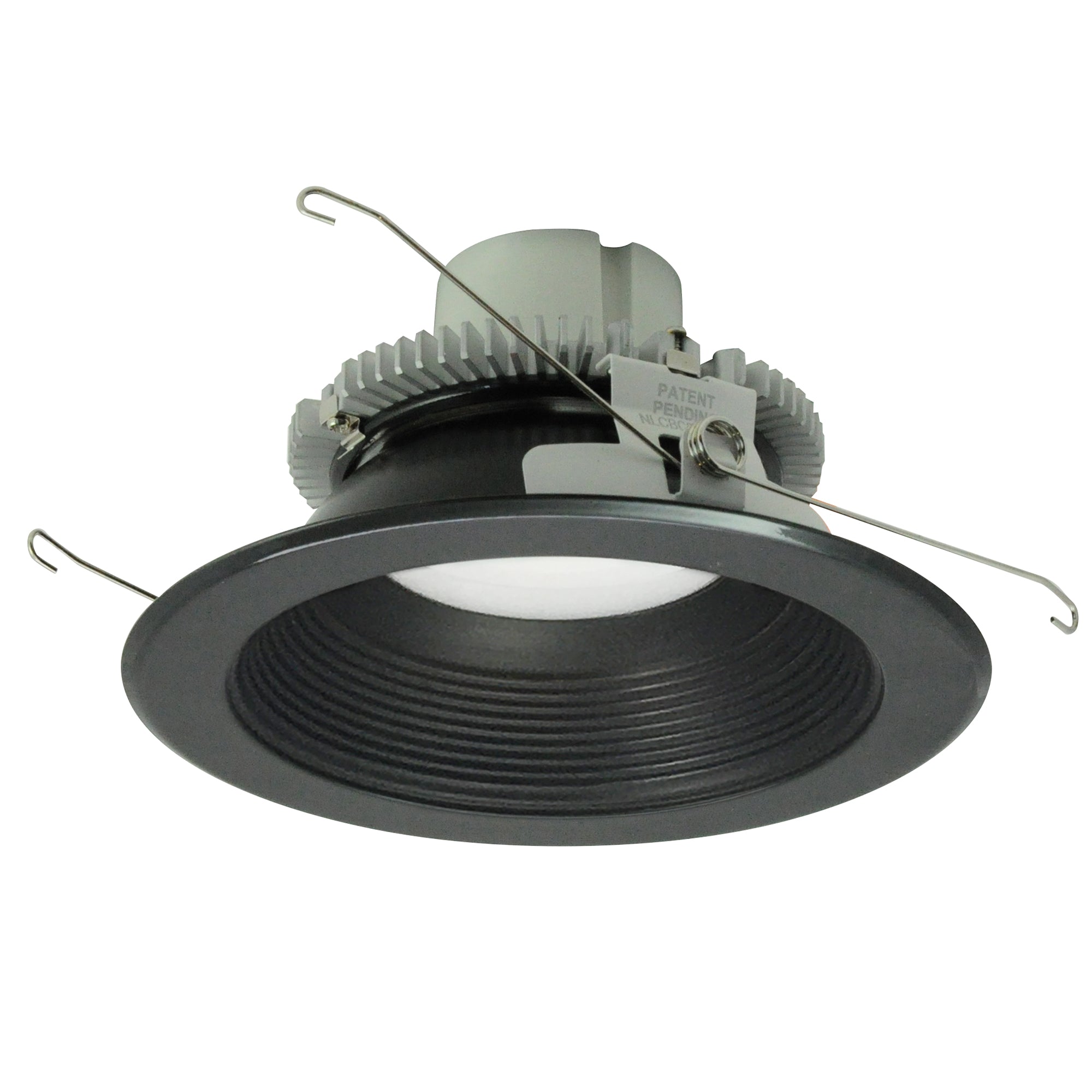Nora Lighting NLCBC2-65235BB/AEM 6" Cobalt Click Round Retrofit Baffle, 750lm, 10W, 3500K - Black Baffle, Black Flange