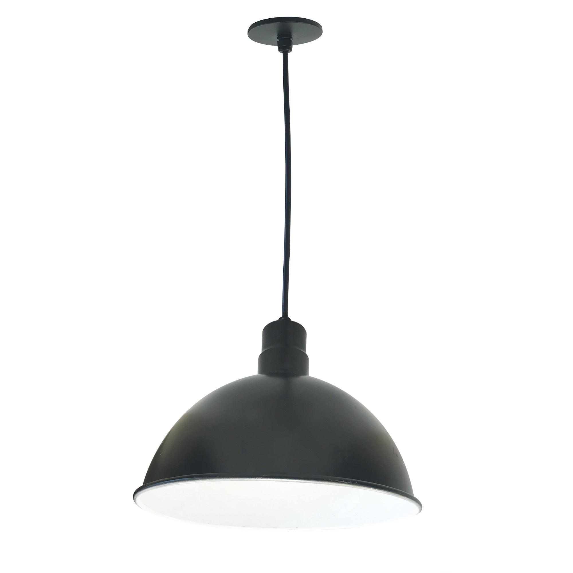 Nora Lighting NRLM-16C2535BWLE4/AC20 16" RLM LED Shade, 2500lm, 3500K, Black/White, 120V 0-10V/Triac/ELV & 277V 0-10V Dimming w/ 20-ft Cable
